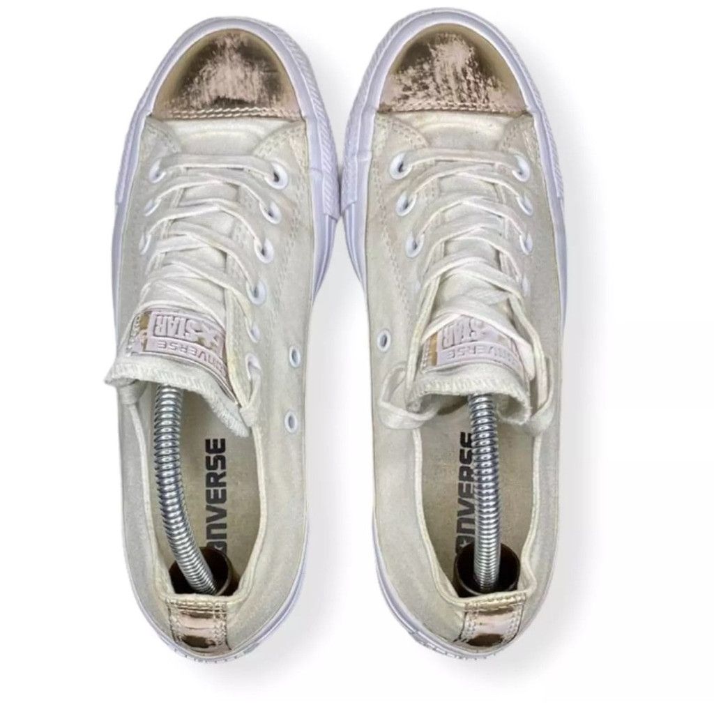 Converse Converse All Star Size 6 White + Distressed Rose Gold Shoes Size US 6 / IT 36 - 6 Thumbnail