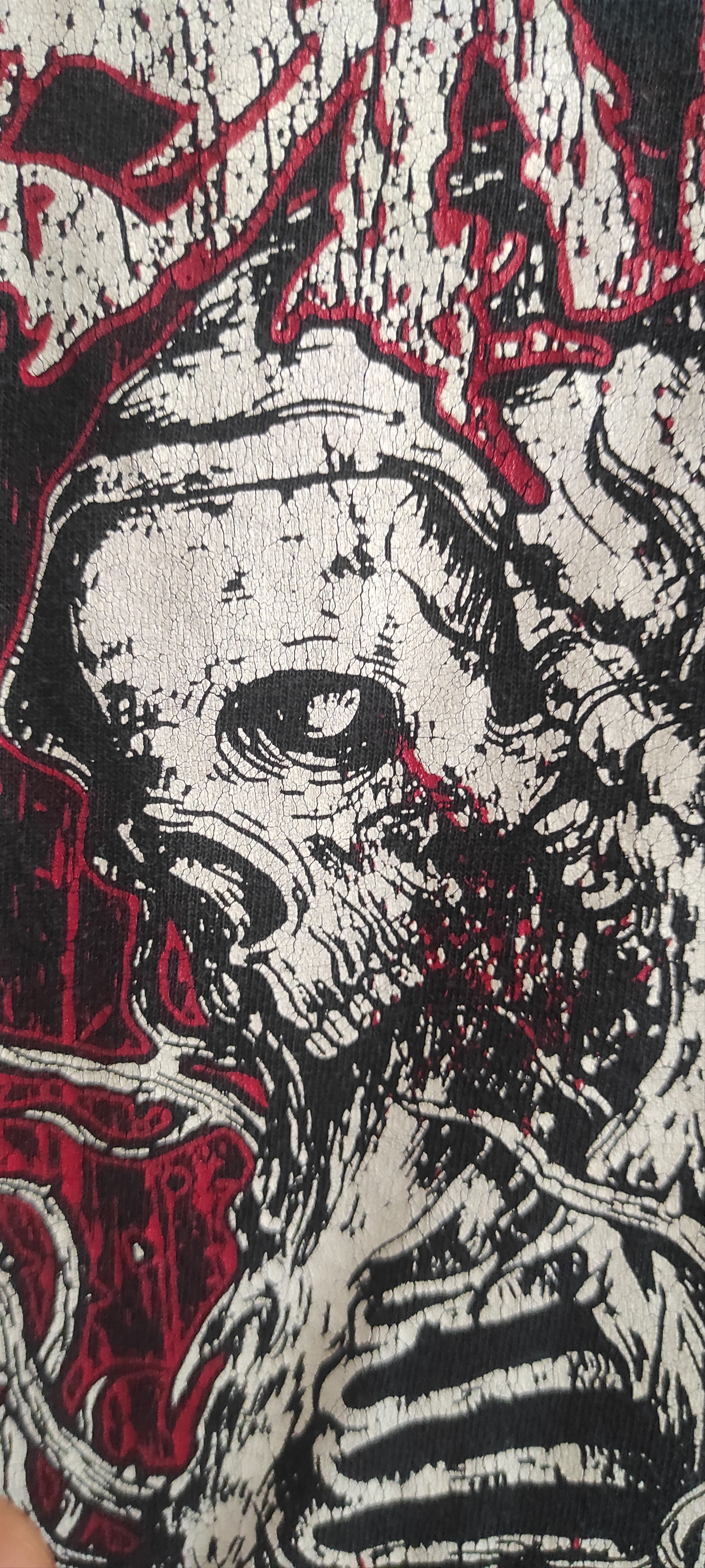 Gildan × Vintage VTG Gildan Graphic Skull Skeleton T shirt Skill To Kill Size US L / EU 52-54 / 3 - 4 Thumbnail