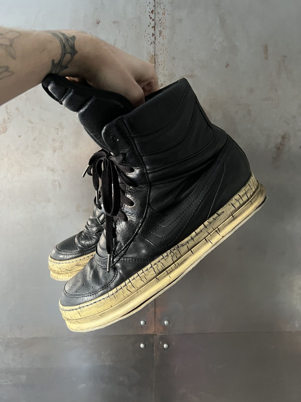 希少 Rick Owens 05AW MOOG期 ボンテージ パファー ダウン Rick Owens Rick Owens FW05 Moog Dunk Zeus Prototype Sample Wedge
