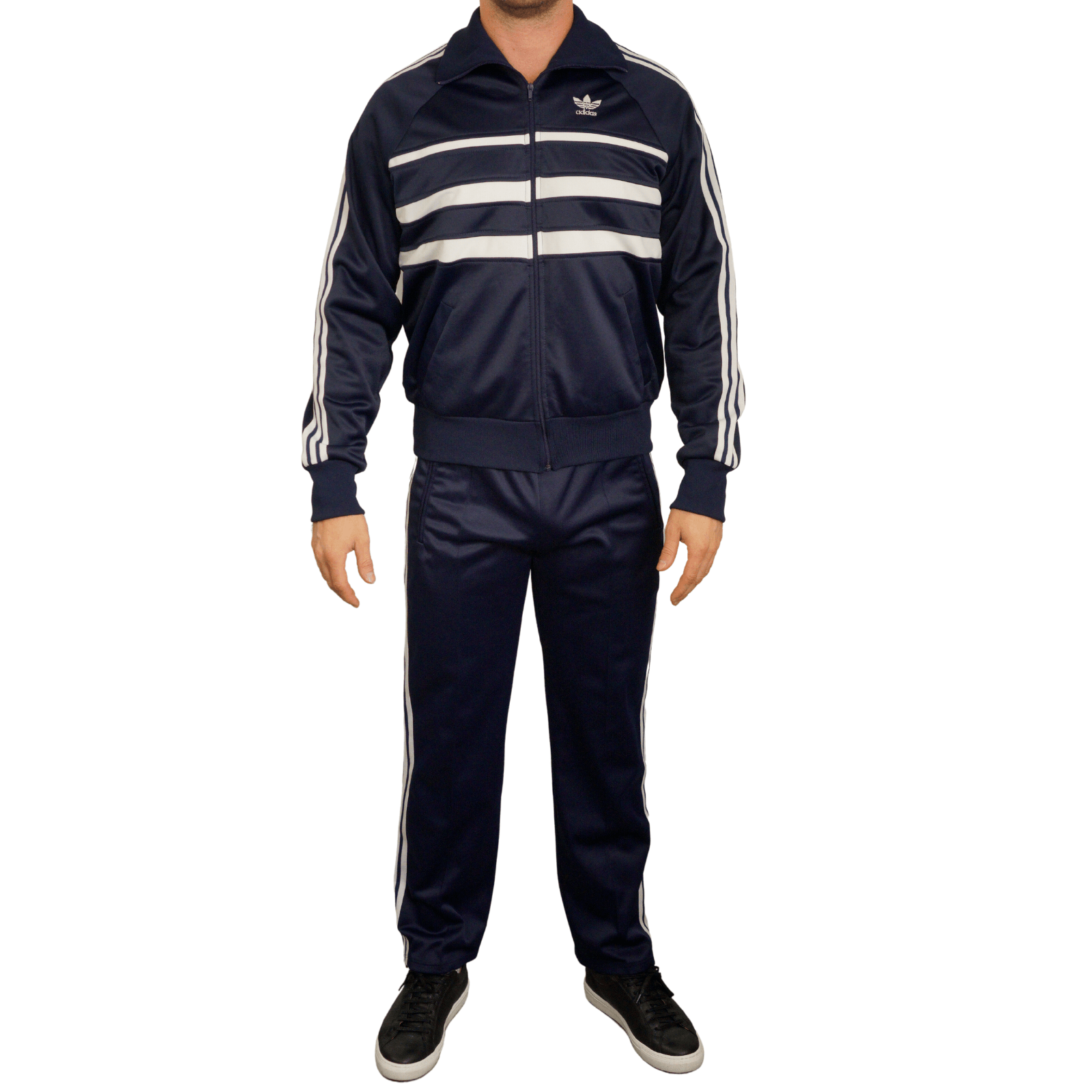 image of Vintage Adidas Tracksuit Smade In France Eu50 Uk/us40 Xab215 in Blue, Men's (Size Medium)