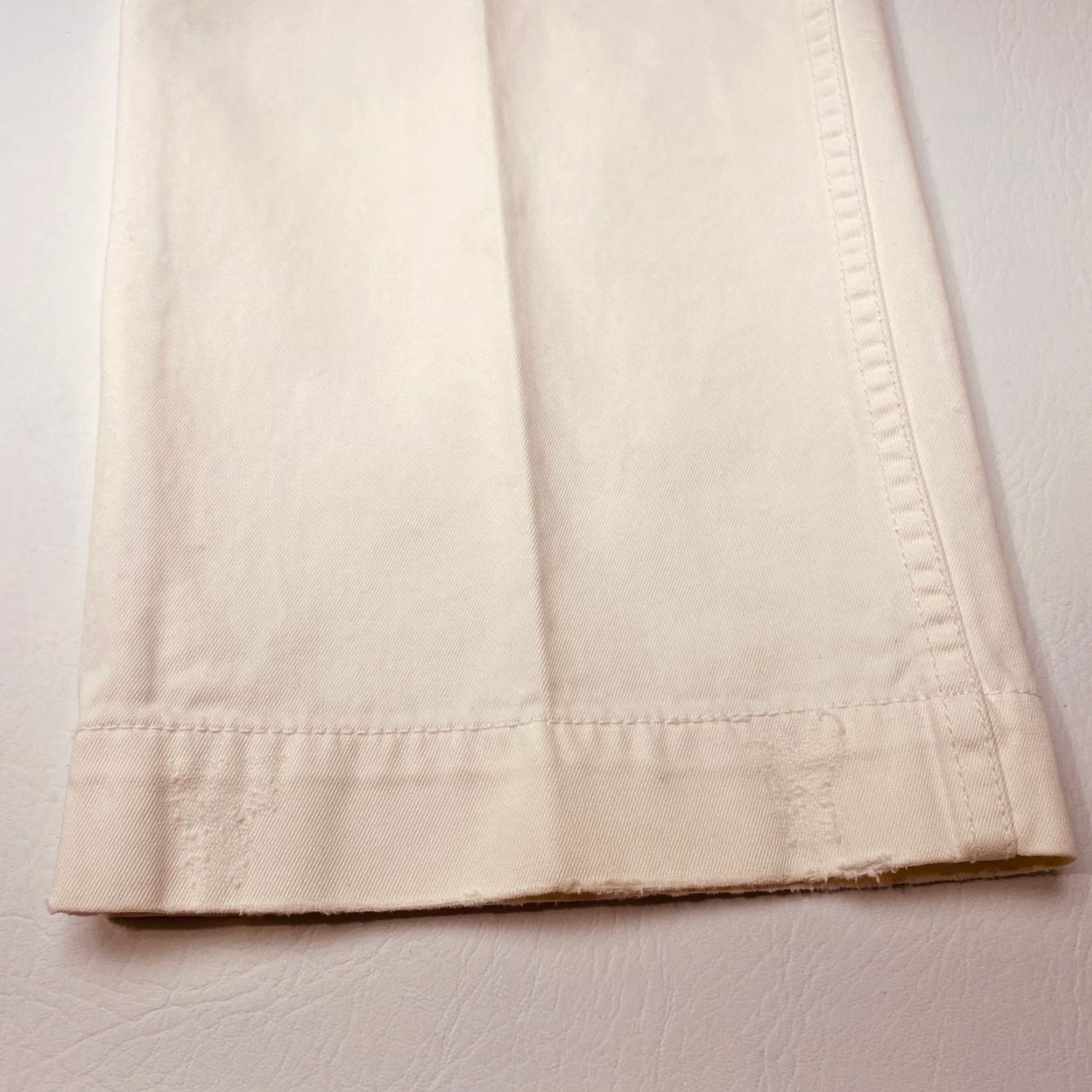 Polo Ralph Lauren VINTAGE Polo Ralph Lauren Pants Mens 36x32 White Adjustable Waist Distressed Cotton Size US M / EU 48-50 / 2 - 4 Thumbnail