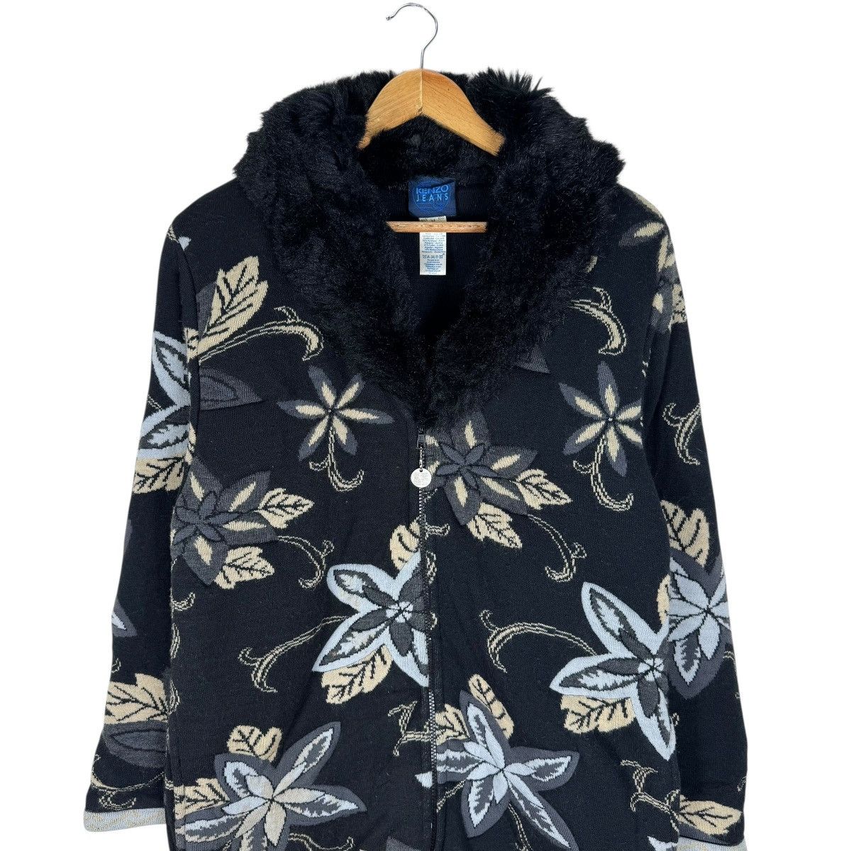 Kenzo ☀️KENZO FUR COLLAR BEAUTIFUL FLOWER LONG JACKET Size M / US 6-8 / IT 42-44 - 3 Thumbnail