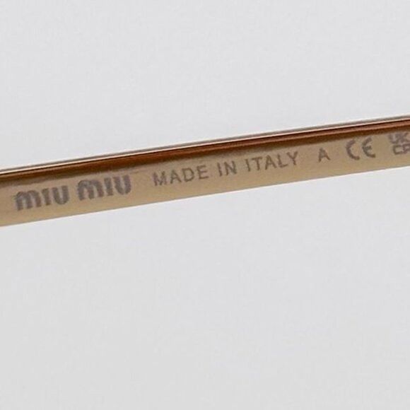 Miu Miu NEW MIU MIU SUNGLASSES MUA54S 5AK08N OVAL GOLD/CLEAR WOMEN M Size ONE SIZE - 11 Thumbnail