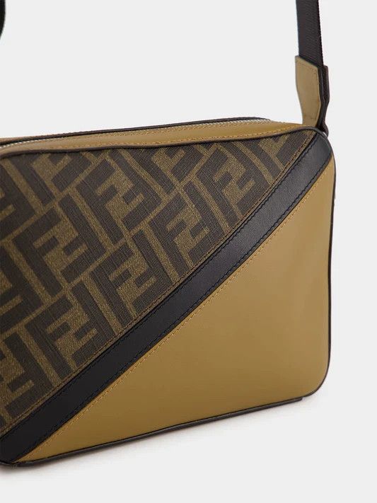 Fendi o1s1wg110426 Size:OS/Diagonal Camera Case in Black/Brown Size ONE SIZE - 7 Thumbnail