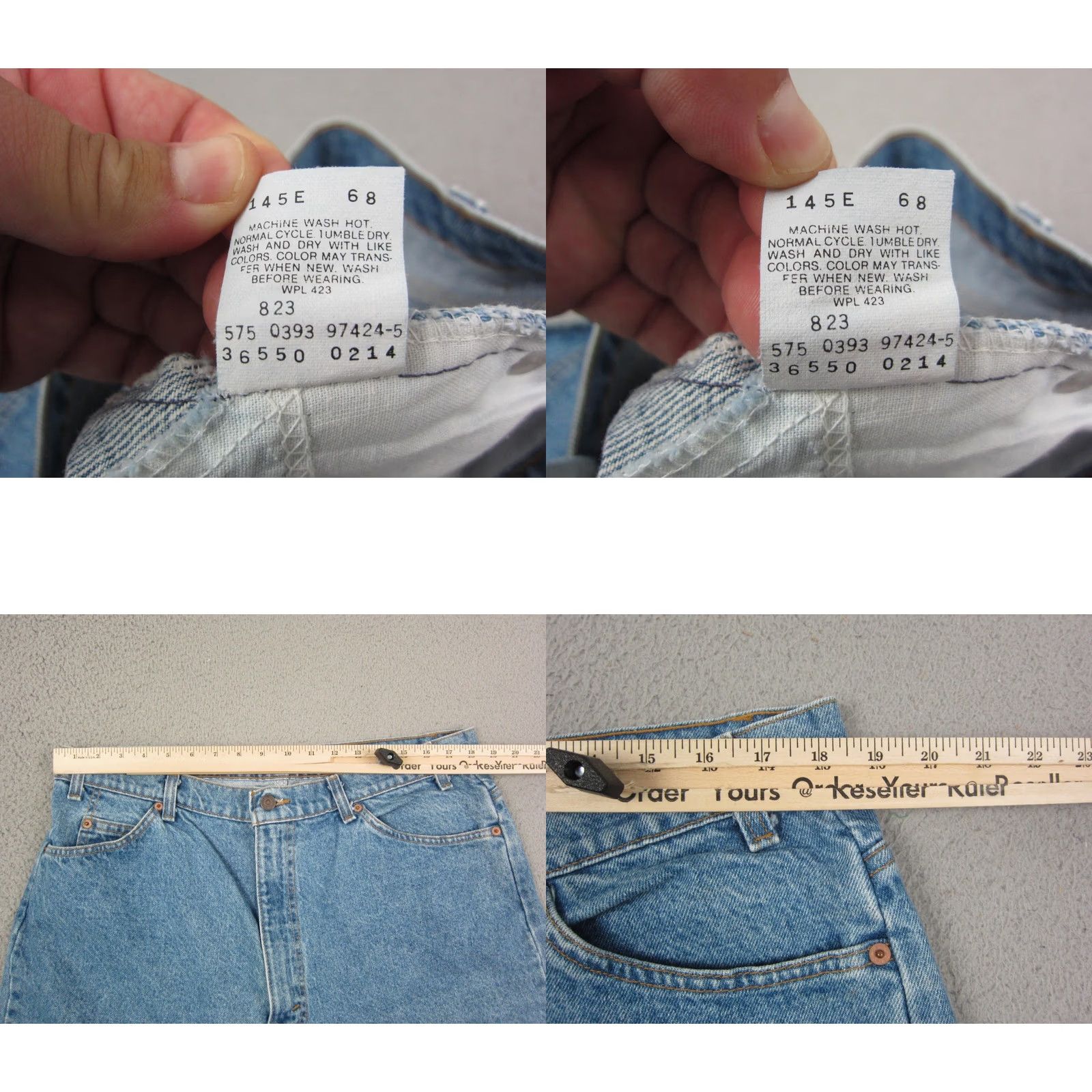 Levi's VINTAGE Levi's Shorts Mens 40 Blue Denim 90s Orange Tab Jorts Made in USA Size US 40 / EU 56 - 8 Thumbnail