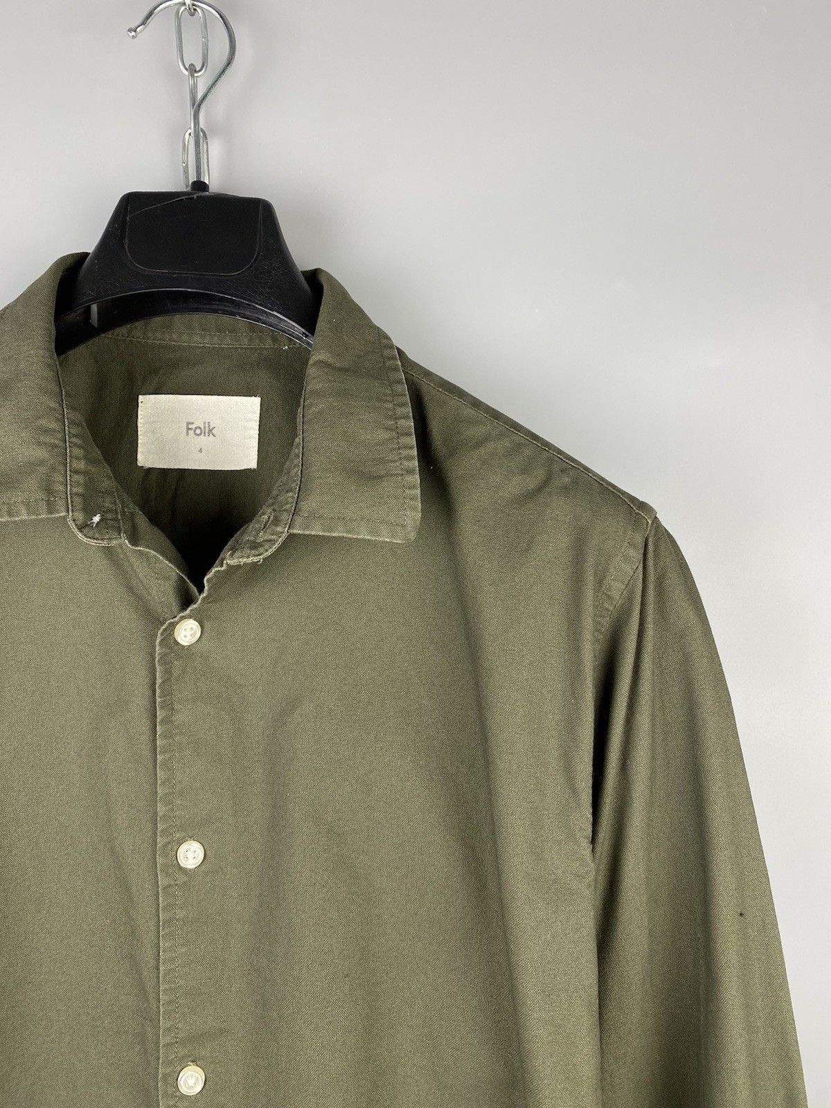 Folk Folk Button Up Khaki Long Sleeve Shirt Size US L / EU 52-54 / 3 - 6 Thumbnail