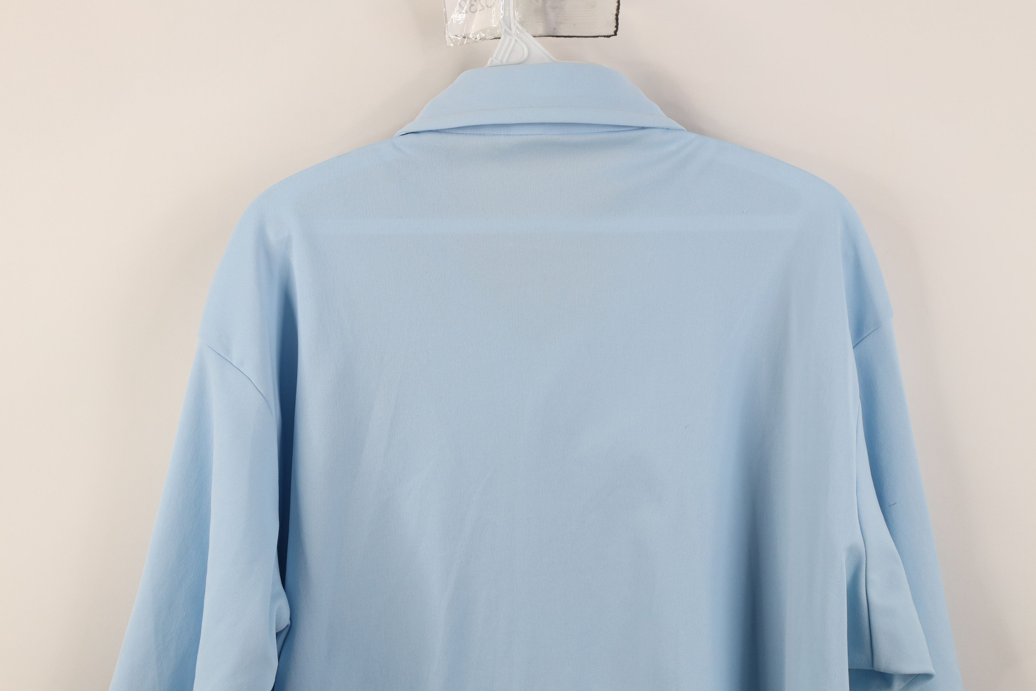 Vintage Vintage 70s Streetwear Knit Short Sleeve Button Shirt Blue Size US M / EU 48-50 / 2 - 11 Thumbnail