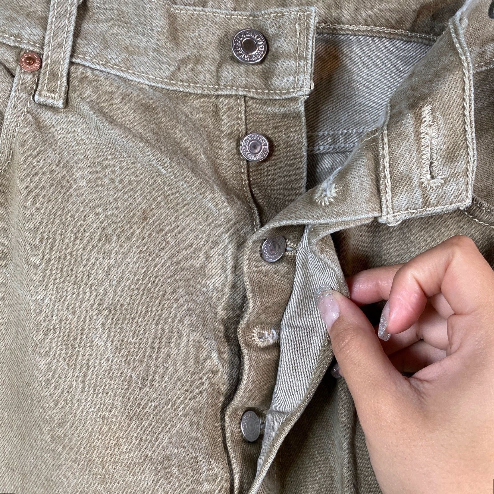 Levi's Levi's Jeans Brown Denim 501 Button Fly Straight Cotton 34x29 Mens Regular 5-Pocket Design Modern Casual Size US 34 / EU 50 - 4 Thumbnail