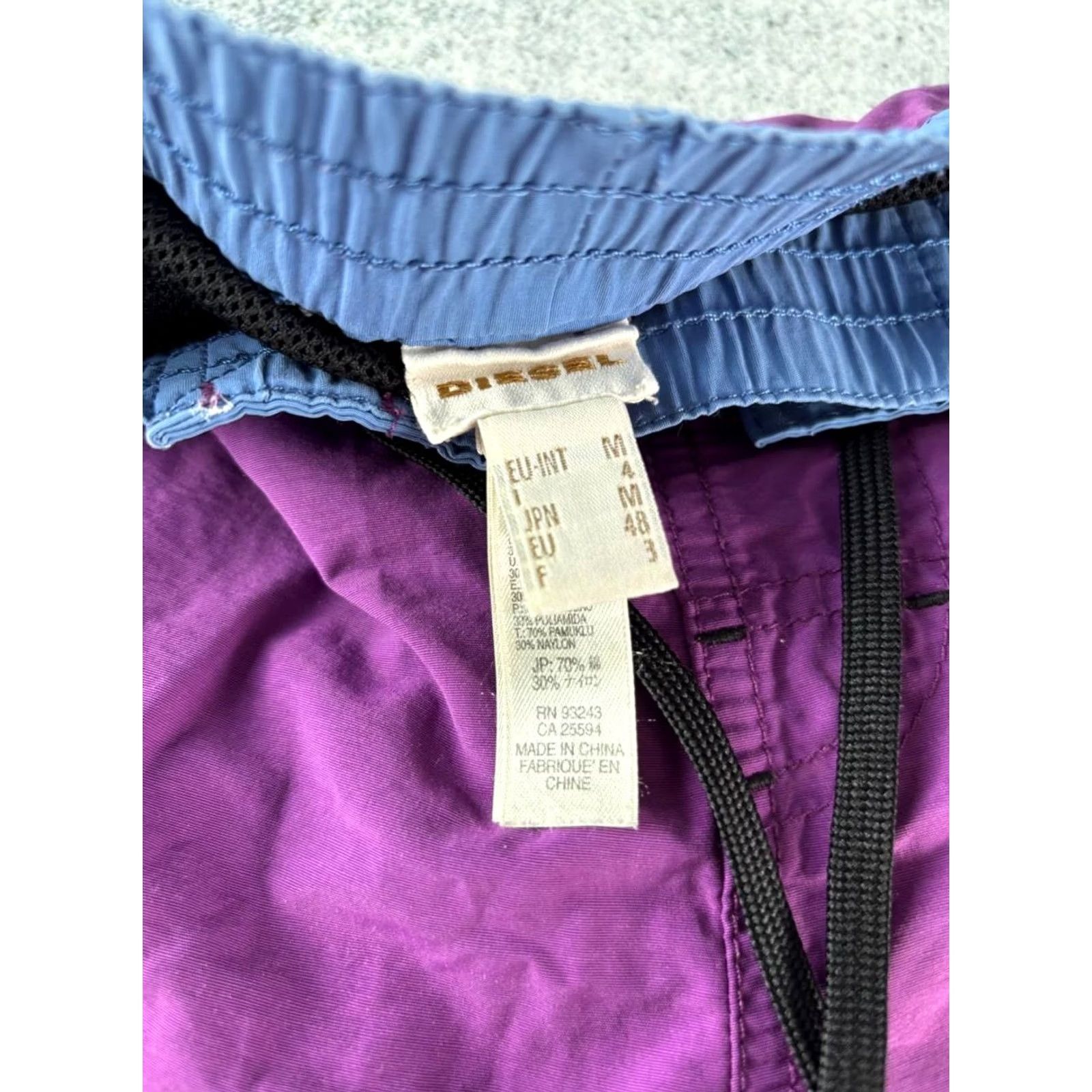 Diesel Diesel Shorts Womens M Purple Cotton Stretch Drawstring Beach Casual Modern Classic Womens Size 32" / US 10 / IT 46 - 3 Thumbnail