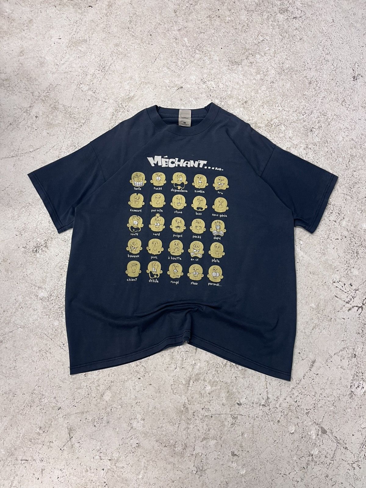 Vintage Vintage navy blue funny t-shirt Size US XL / EU 56 / 4 - 2 Thumbnail