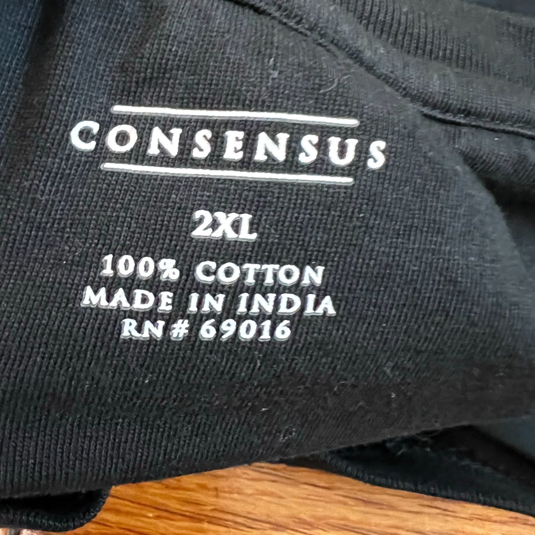 Vintage VINTAGE Consensus Cotton T-Shirt Mens 2XL Black Short Sleeve Geek Jersey Size US XXL / EU 58 / 5 - 4 Thumbnail
