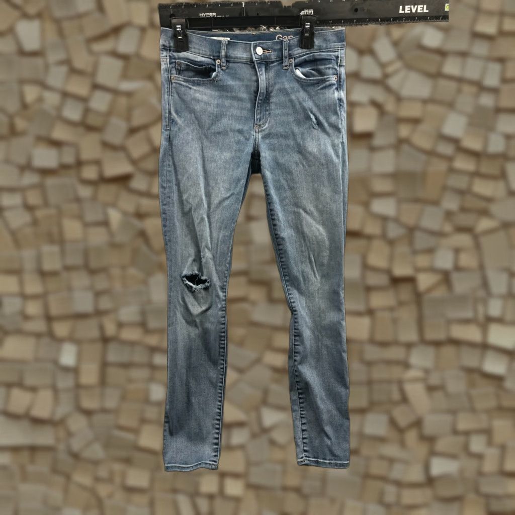 Gap Gap jeans Skinny Jeans Gap True Skinny 28 Womens Medium Blue Wash 5-Pocket Denim Cotton Regular Mix of standards Size 28" / US 6 / IT 42 - 1 Thumbnail