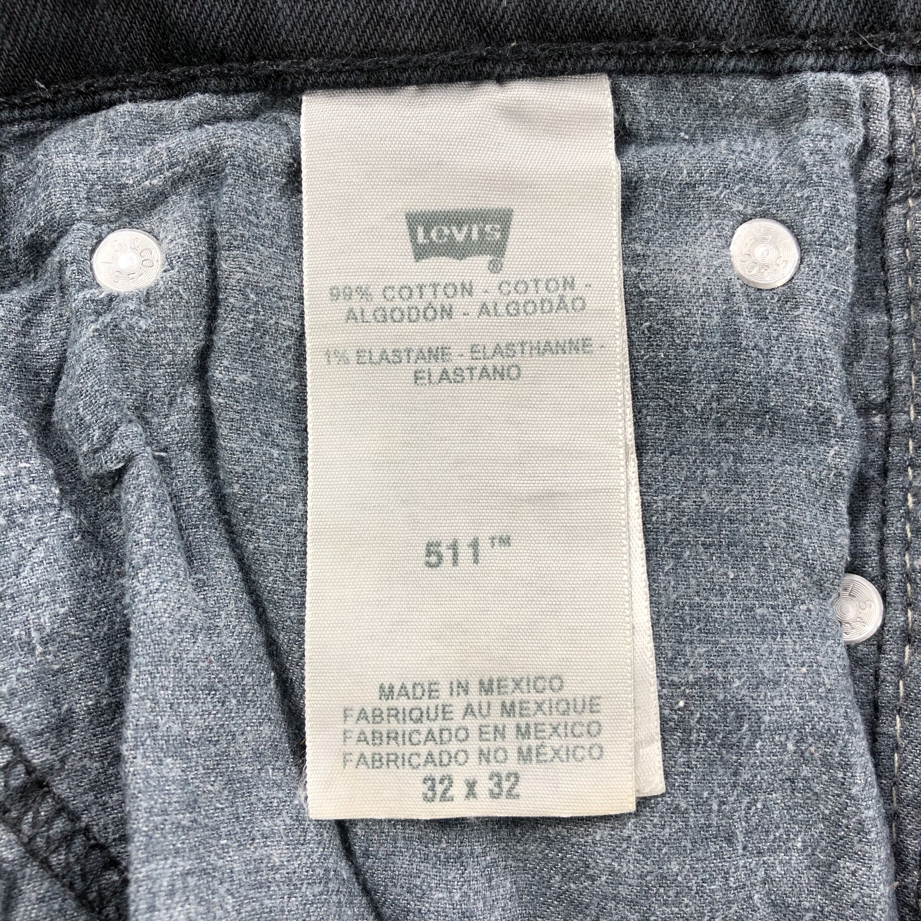 Levi's Trashed Vintage Levis 511 Jeans-J1028 Size US 33 - 10 Thumbnail