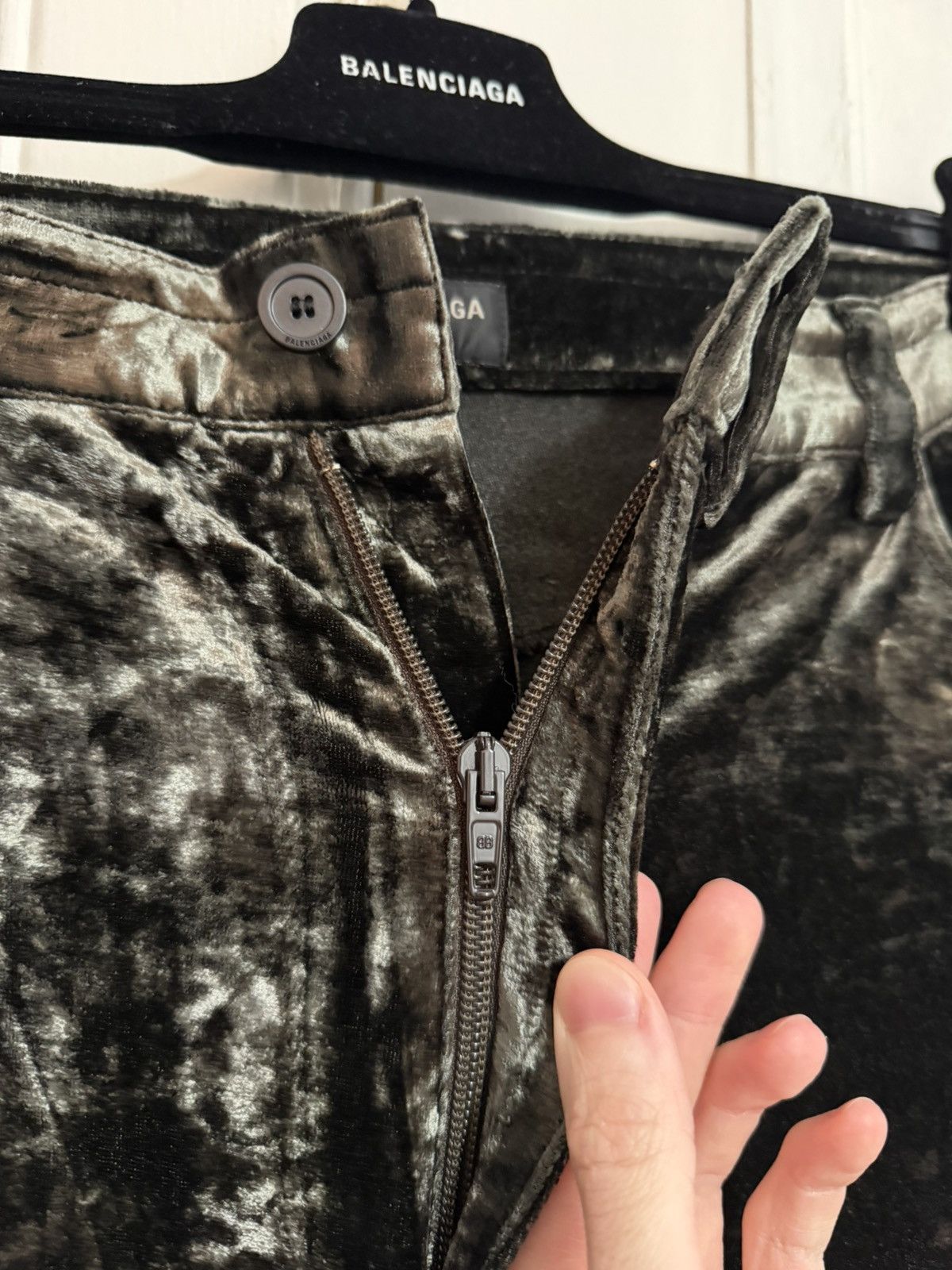 Balenciaga New Winter 22 Crushed Velvet Stretch Pant [M] Size US 32 / EU 48 - 5 Thumbnail