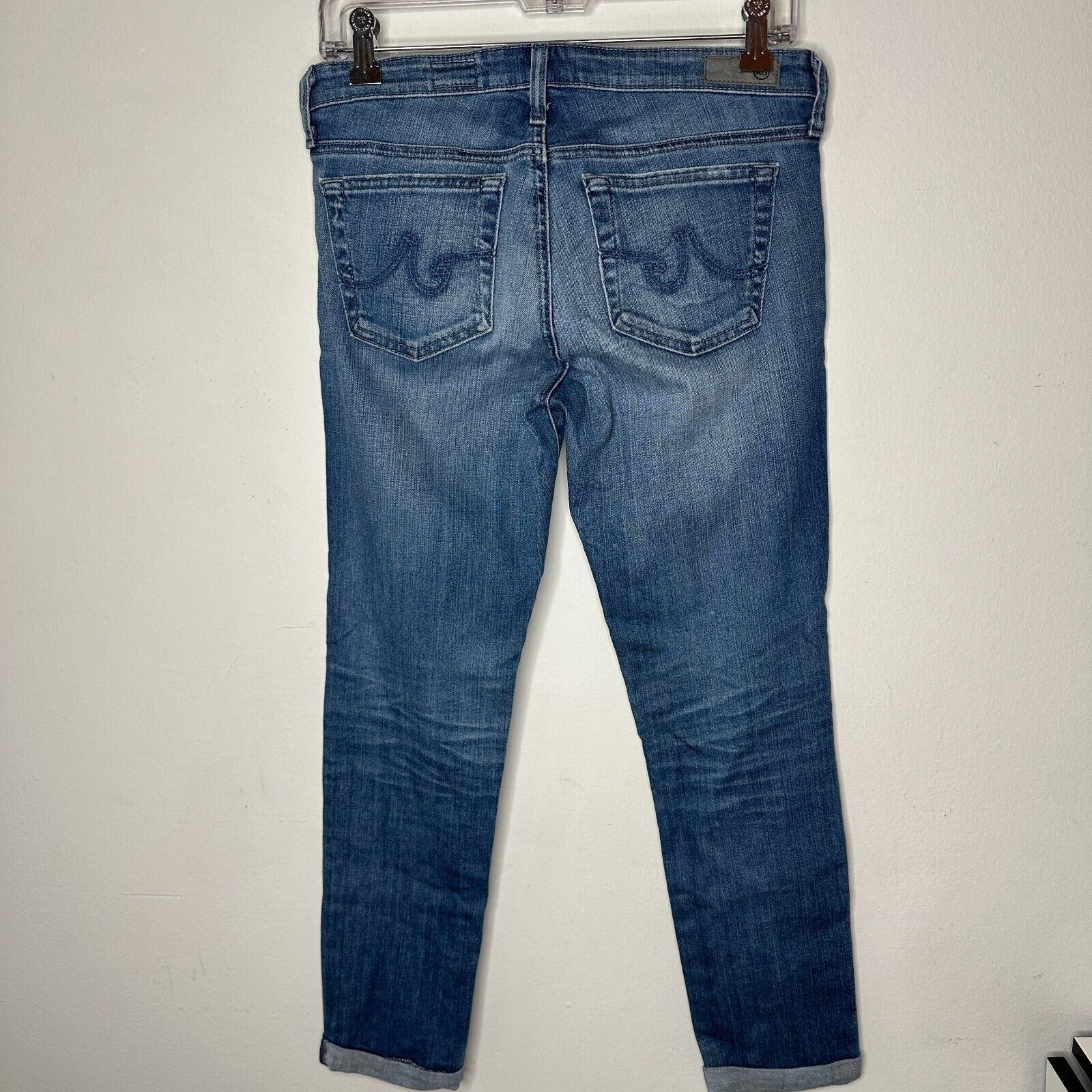 AG Adriano Goldschmied Ag Adriano Goldschmeid Distressed The Stilt Roll Up Jeans 27 Size 27" / US 4 / IT 40 - 4 Thumbnail