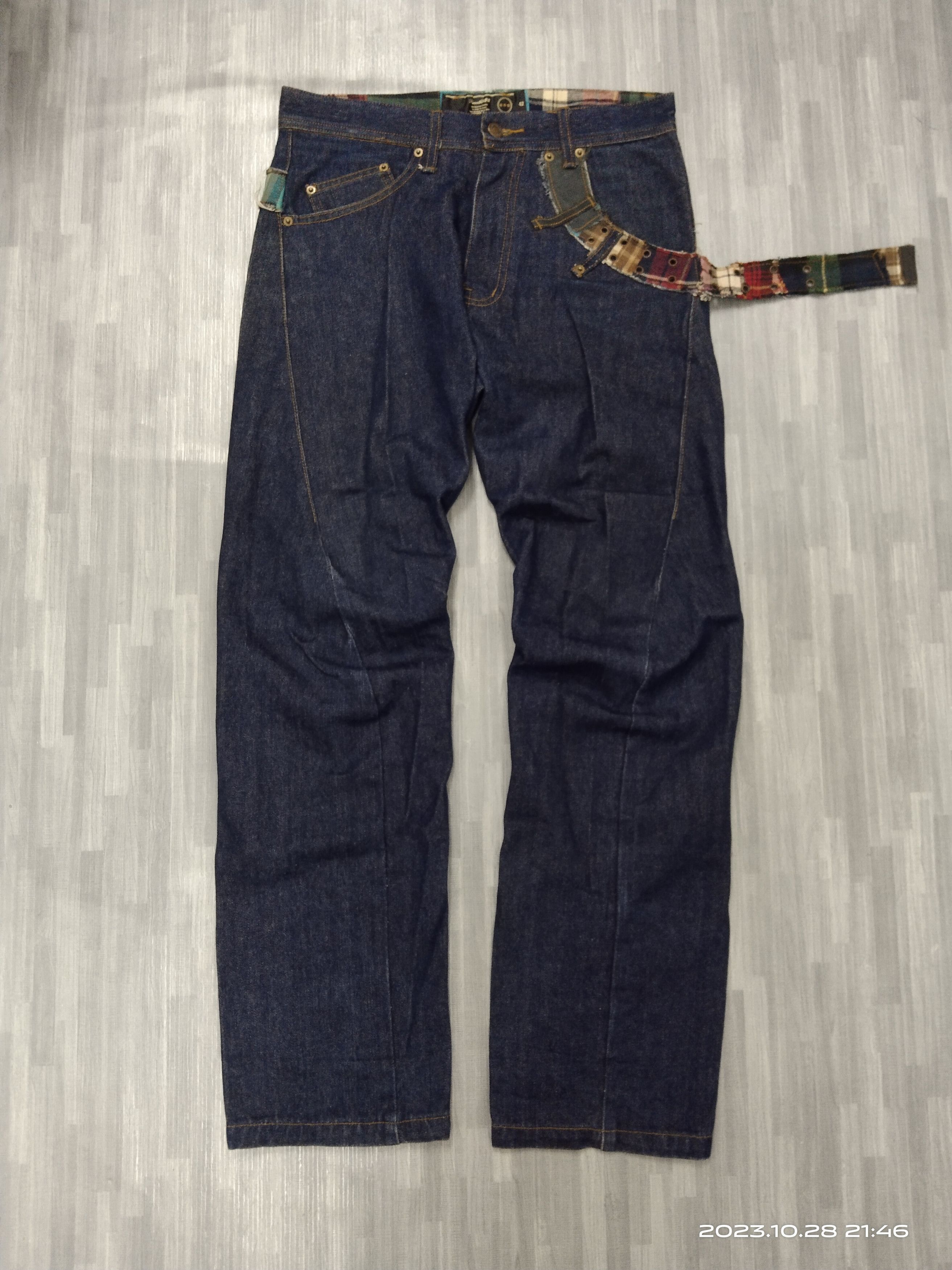 Japanese Brand BREATHMINT TWIST SLASH BELT DENIM PANTS Size US 30 / EU 46 - 2 Thumbnail