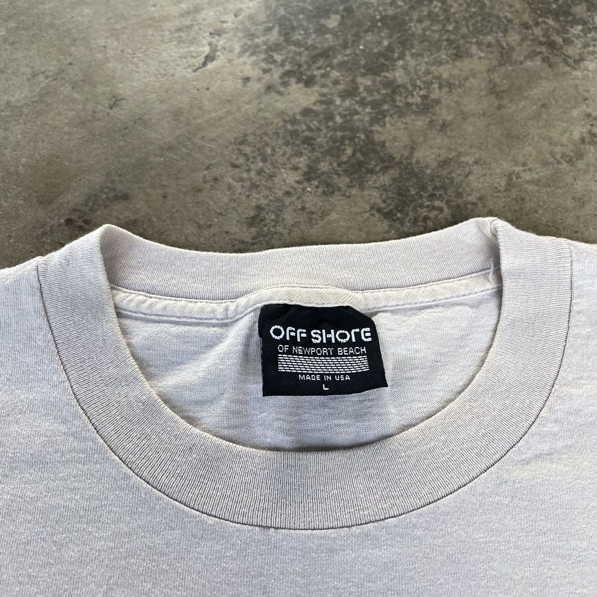 Vintage 🔥🔥Vintage Off Shore Big Logo Spellout USA Made Surfing Tee Size US L / EU 52-54 / 3 - 8 Thumbnail