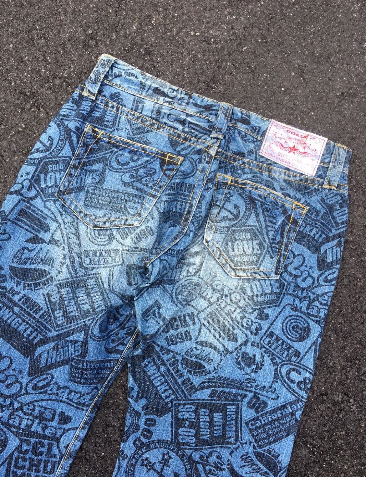 Hysteric Glamour × If Six Was Nine × Japanese Brand Flare💥 90s Insane Cocolulu Full Print Jean Size US 33 - 8 Thumbnail