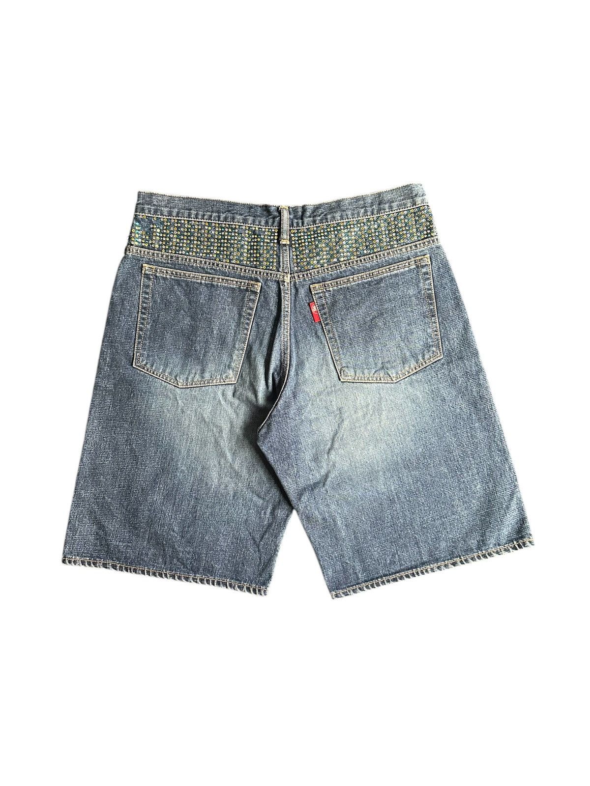 Swagger Swagger Rhinestone Denim Shorts Size US 34 / EU 50 - 4 Thumbnail