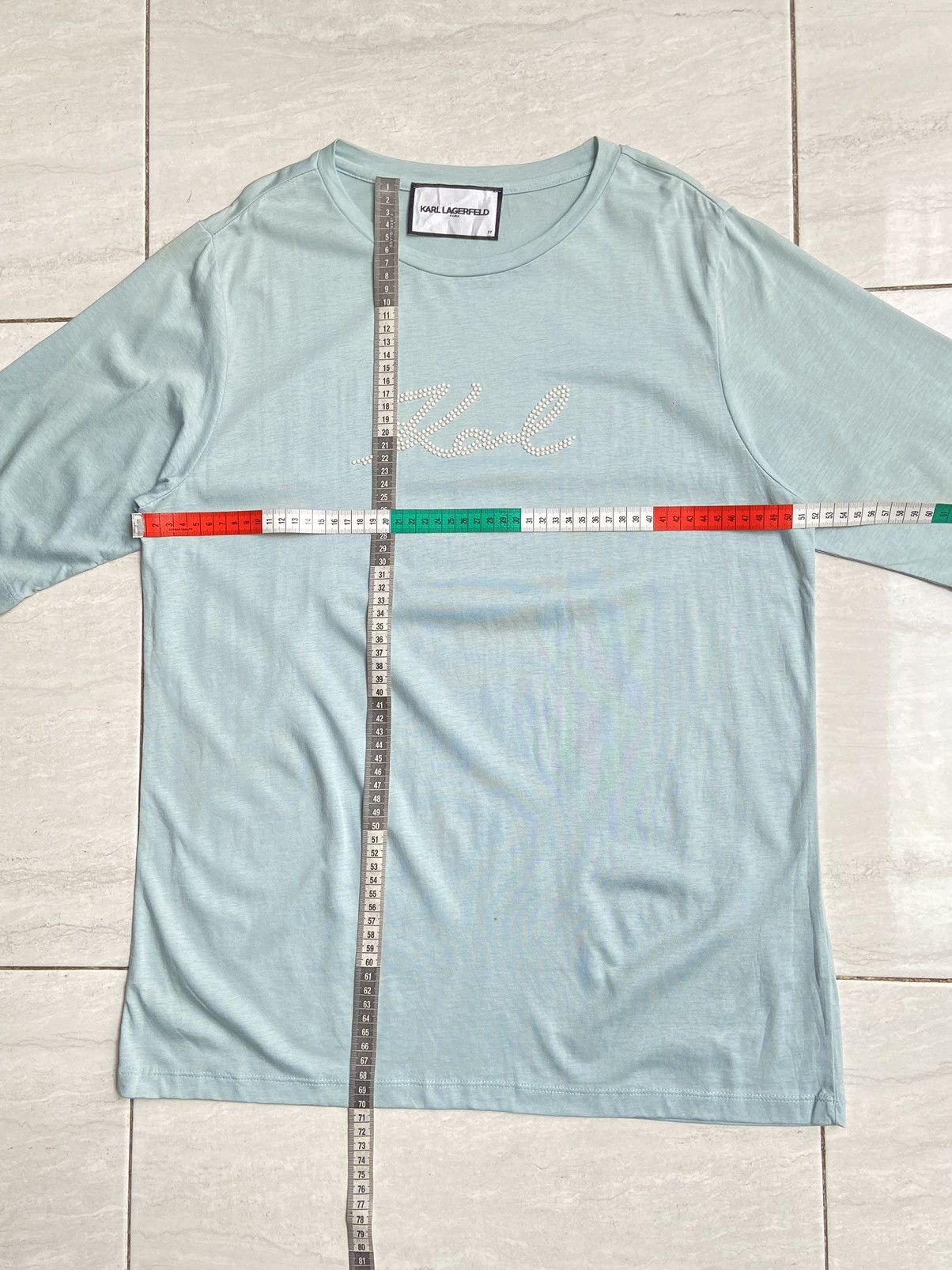 Karl Lagerfeld KARL LAGERFELD Blue T-shirt Size US S / EU 44-46 / 1 - 7 Thumbnail