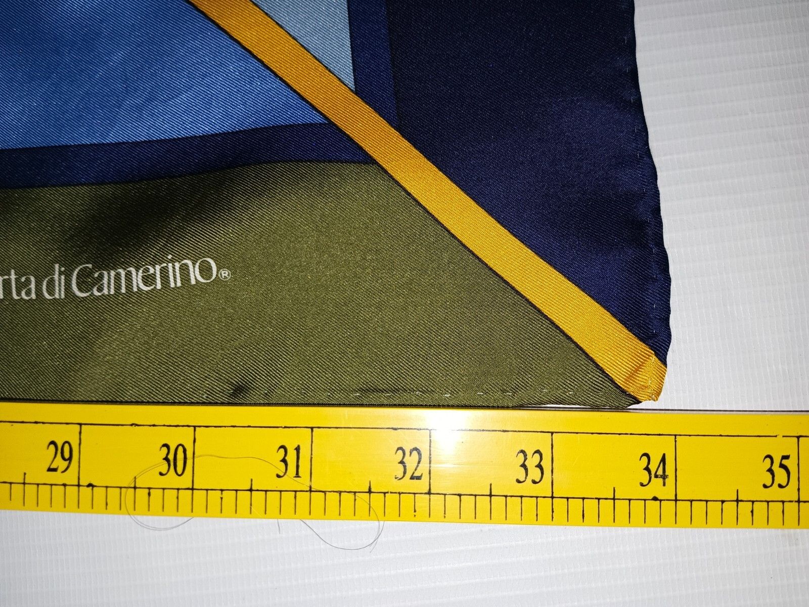 Roberta di Camerino ROBERTA Di CAMERINO ITALY Gold Blue Belt Buckle Silk Scarf Size ONE SIZE - 7 Thumbnail