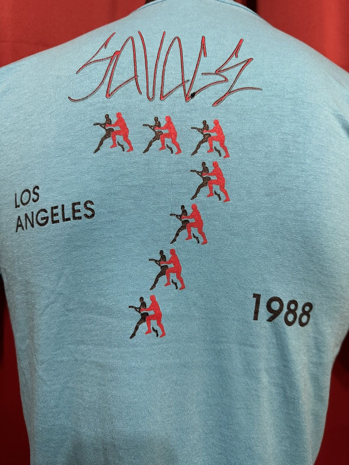 Vintage Vintage Savage Seven Tshirt 80’s Los Angeles Marathon Grail Size US L / EU 52-54 / 3 - 4 Thumbnail
