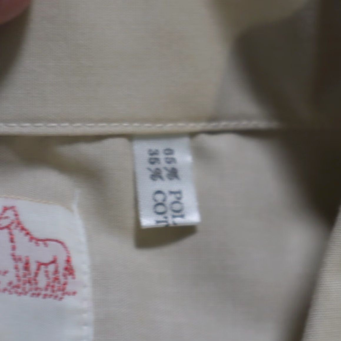 Vintage VINTAGE Red Horse Shirt 4-Pocket Button Down Cotton Blend Solid Beige Men L Size US L / EU 52-54 / 3 - 6 Thumbnail