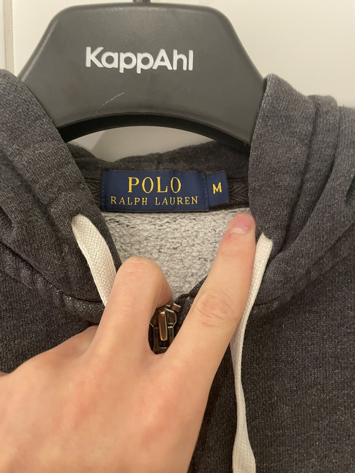 Polo Ralph Lauren Dark Grey Zip-Up Hoodie – Polo Ralph Lauren Size US M / EU 48-50 / 2 - 6 Thumbnail