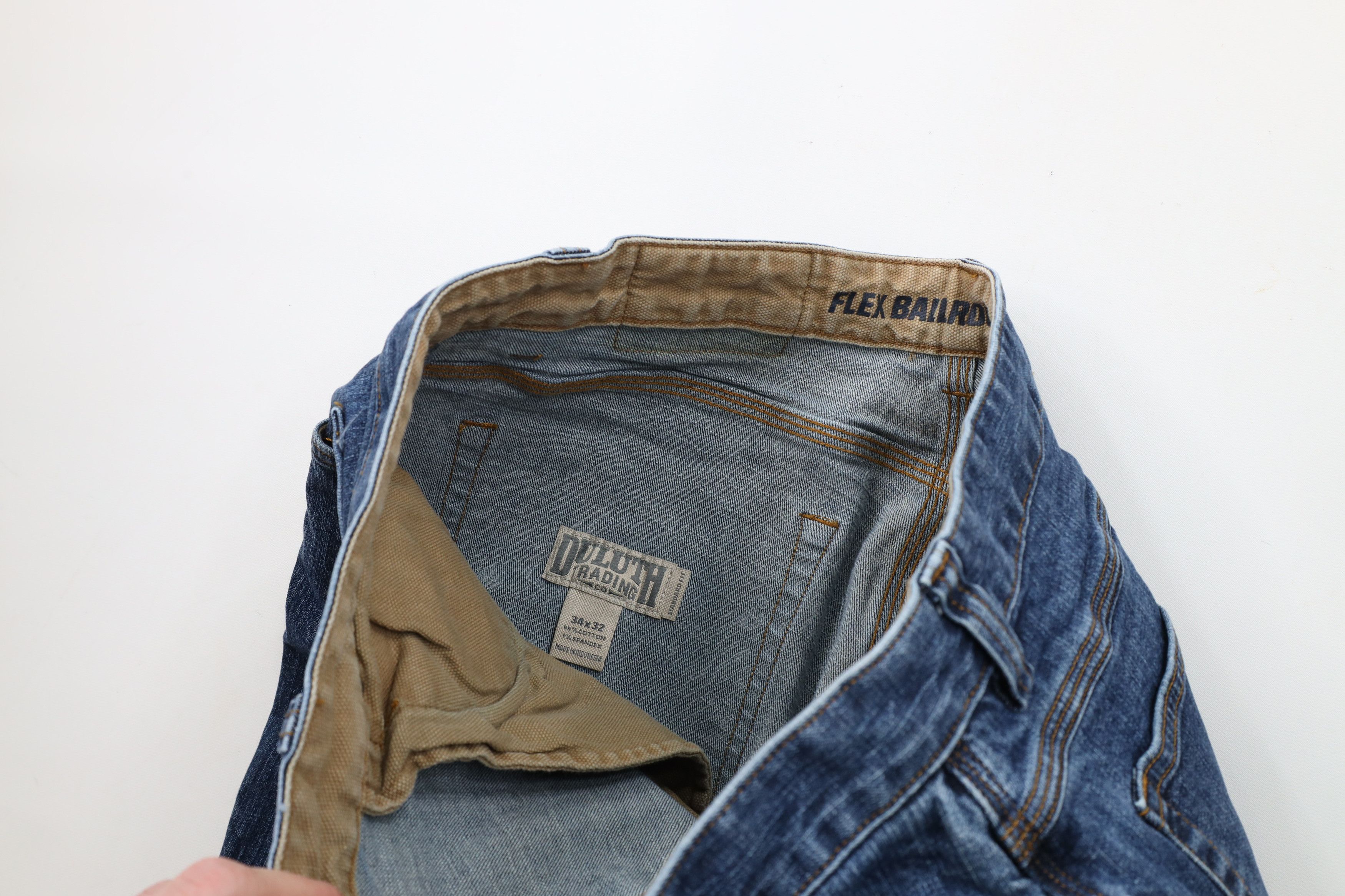 Duluth Trading Company × Vintage Duluth Trading Co Fit Flex Ballroom Workwear Denim Jeans Size US 34 / EU 50 - 8 Thumbnail