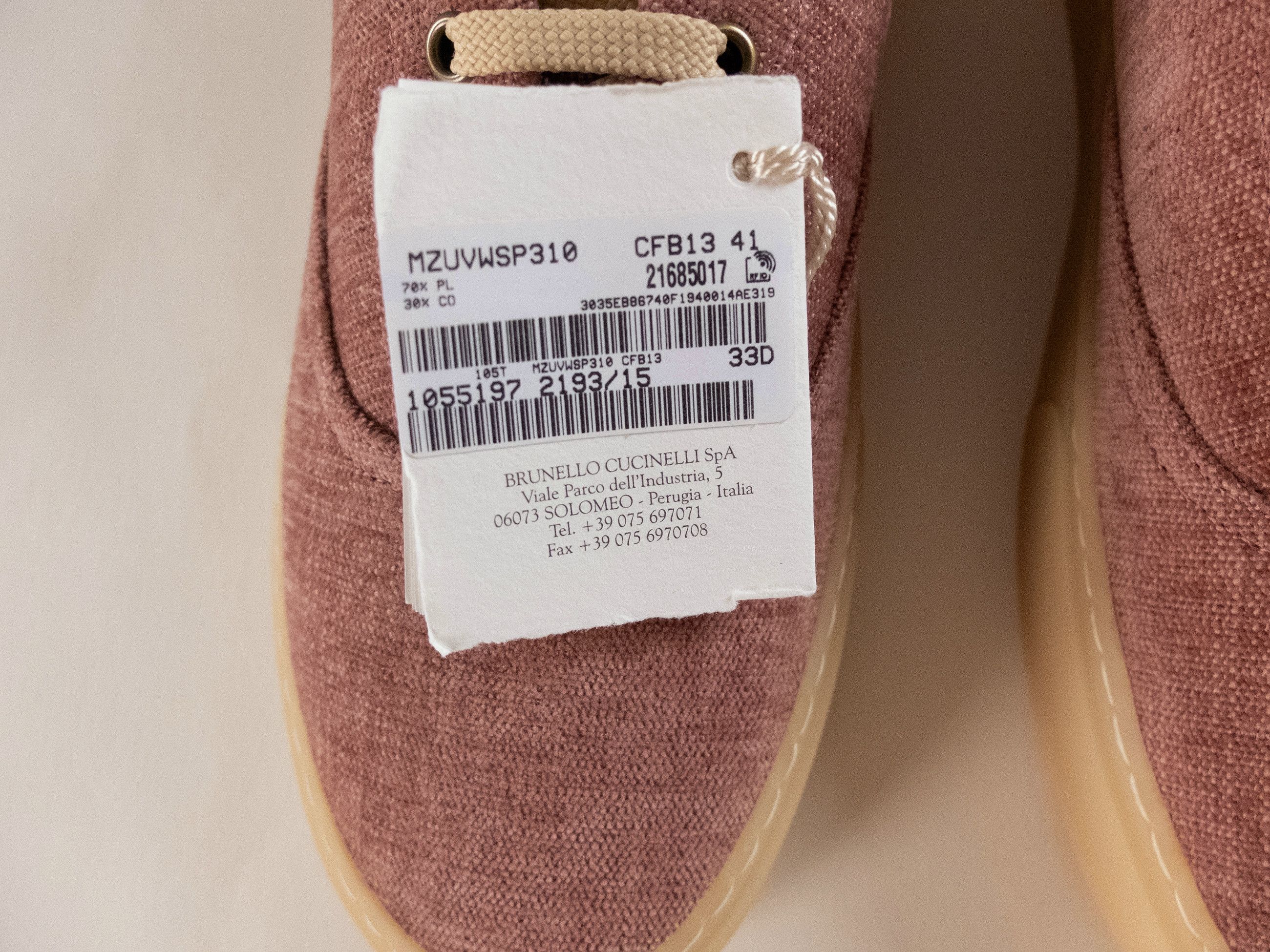 Brunello Cucinelli BRUNELLO CUCINELLI dusty rose denim canvas low sneakers Size US 8 / EU 41 - 7 Thumbnail