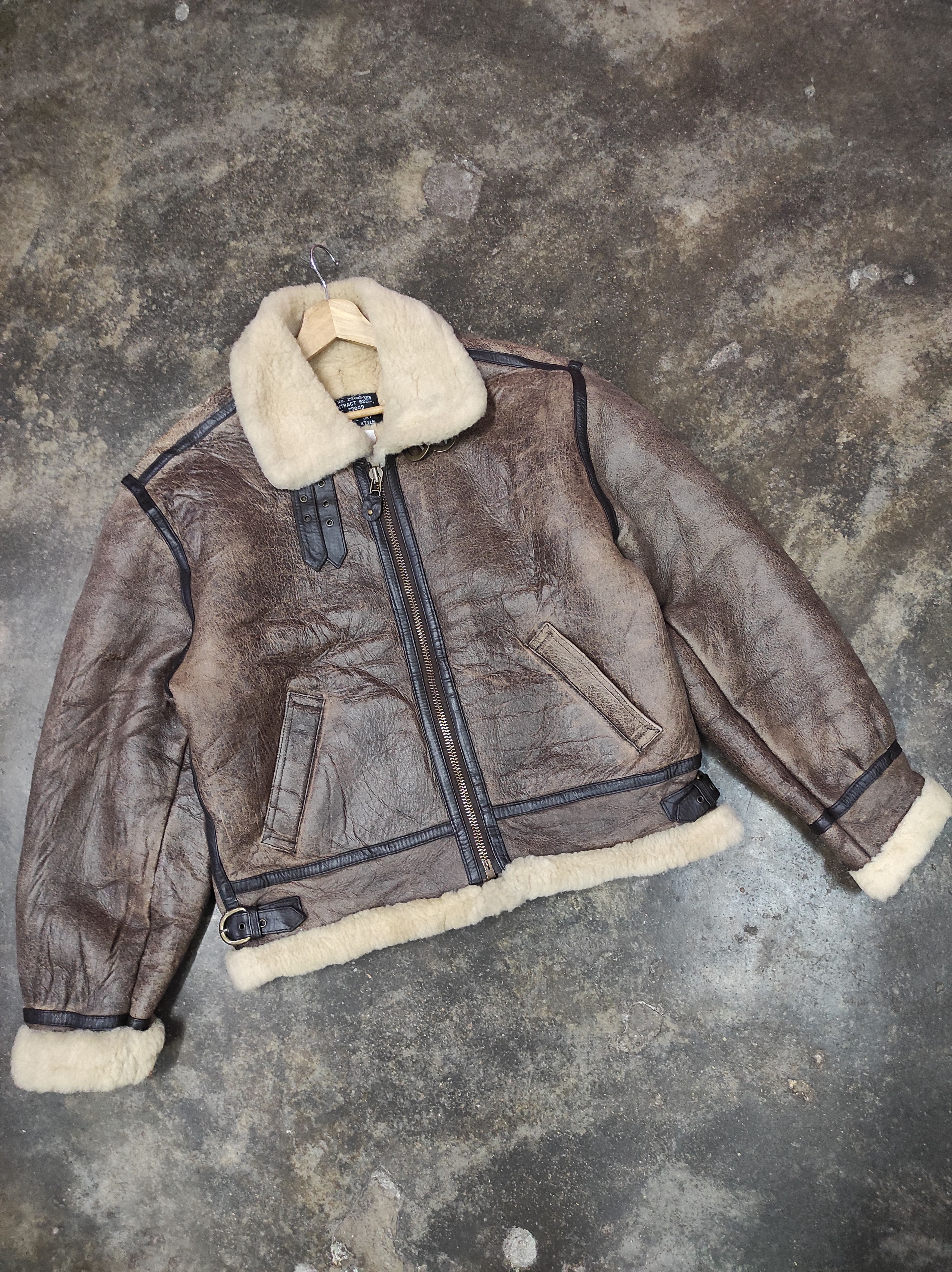 TYPE B-3 MILITARY AIR FORCE US ARMY STYLE LEATHER JACKET