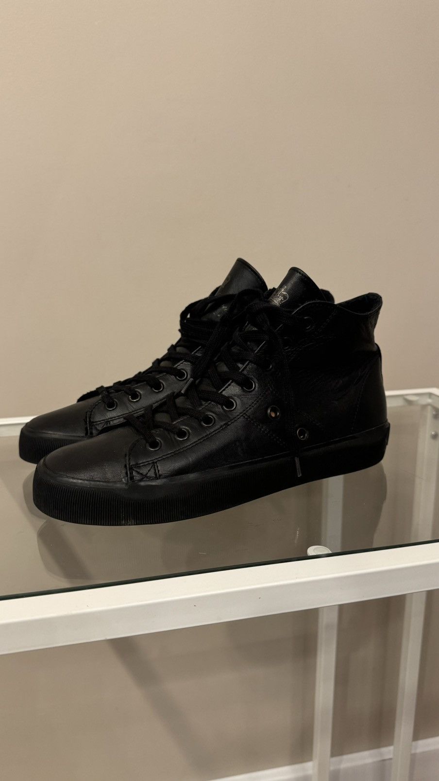 Leather Crown Leather Crown leather sneakers lace up luxury shoes buty Size US 8 / IT 38 - 1 Thumbnail