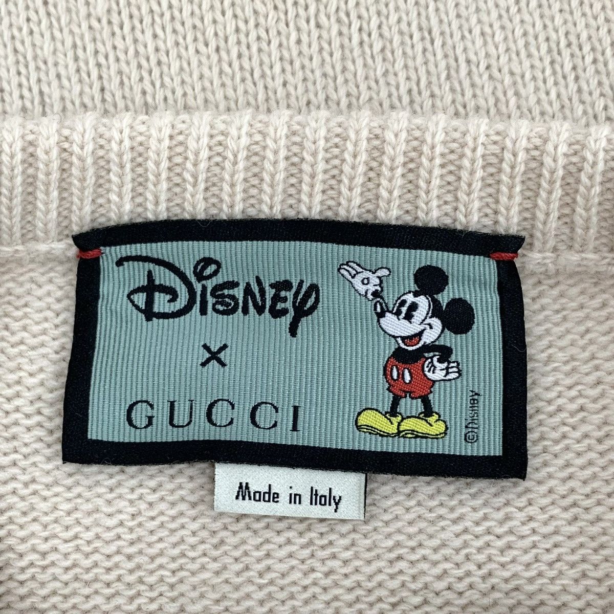 Gucci Gucci x Disney Mickey Long Sleeve Knit Sweater Khaki K26WX Size S / US 4 / IT 40 - 5 Thumbnail