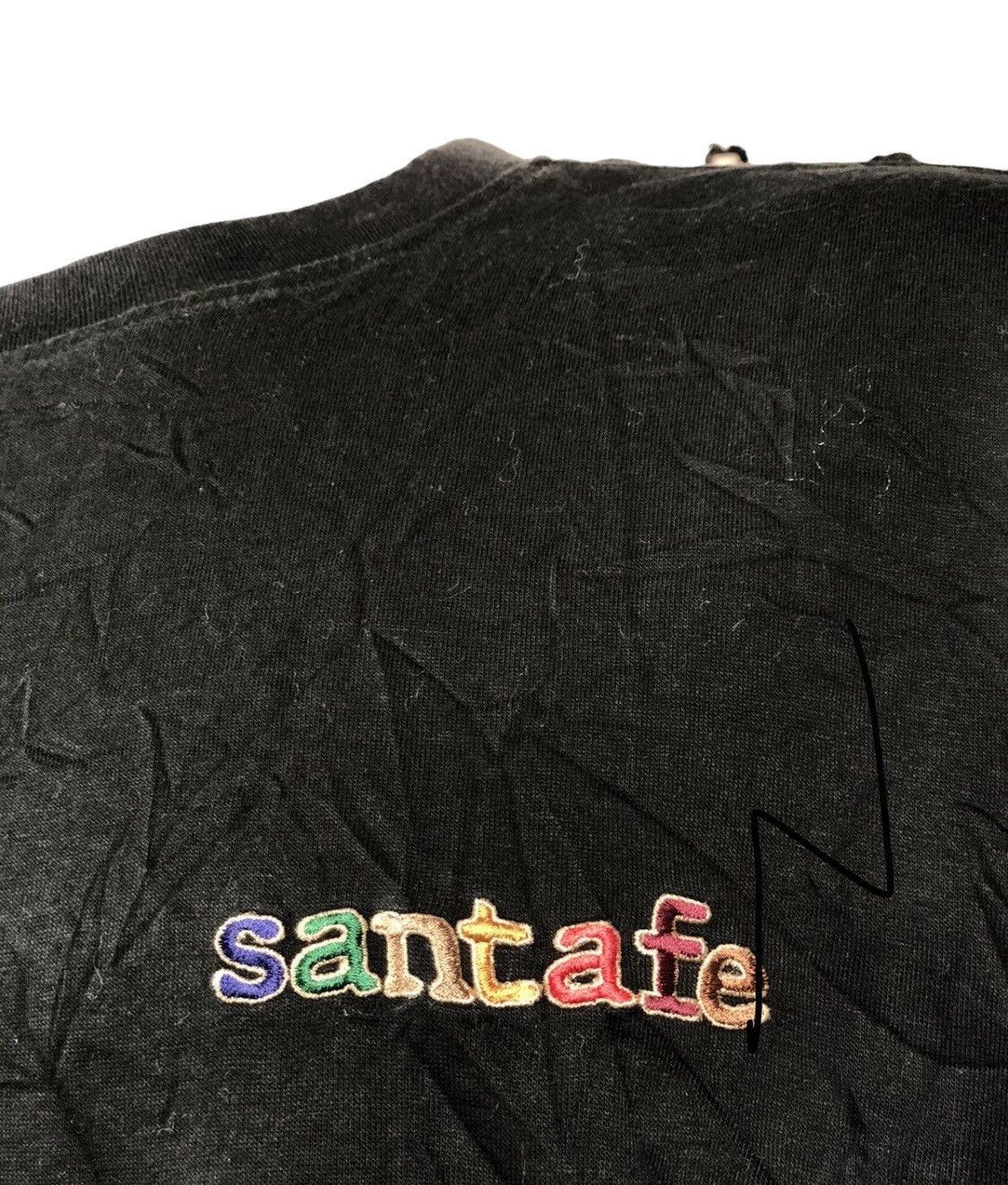 Japanese Brand Santa Fe Spell Out Big Logo Embroidery Shirt Size US XL / EU 56 / 4 - 5 Thumbnail