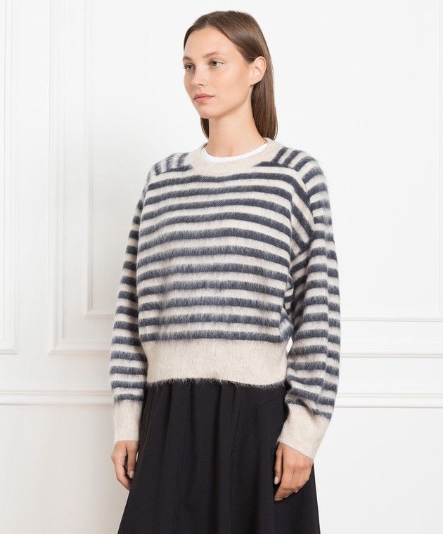 Brunello Cucinelli Brunello Cucinelli Crewneck Striped Sweater Size S / US 4 / IT 40 - 9 Thumbnail