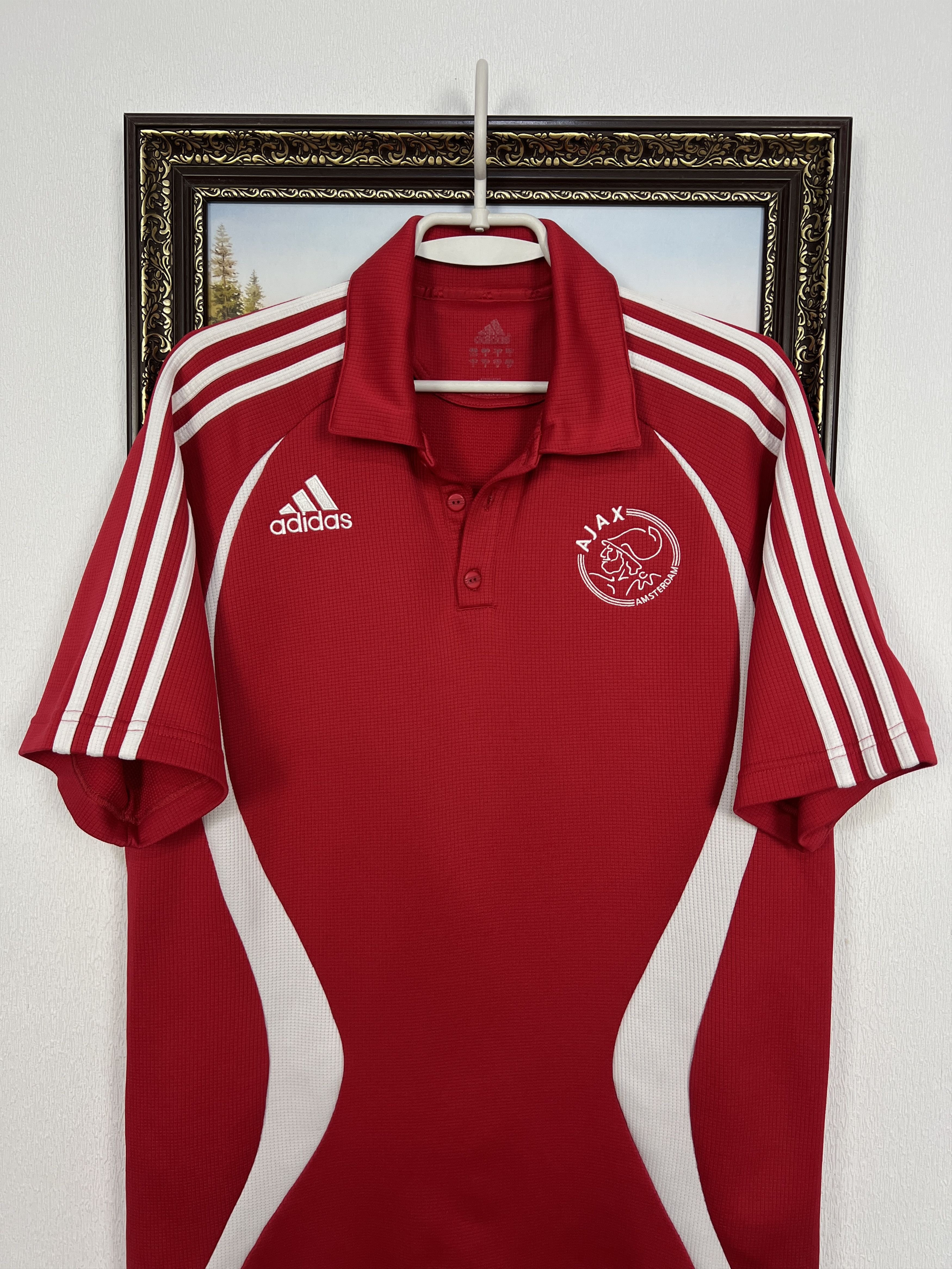 Adidas Vintage Adidas Ajax Amsterdam Football Train Shirt Polo Size US M / EU 48-50 / 2 - 2 Thumbnail