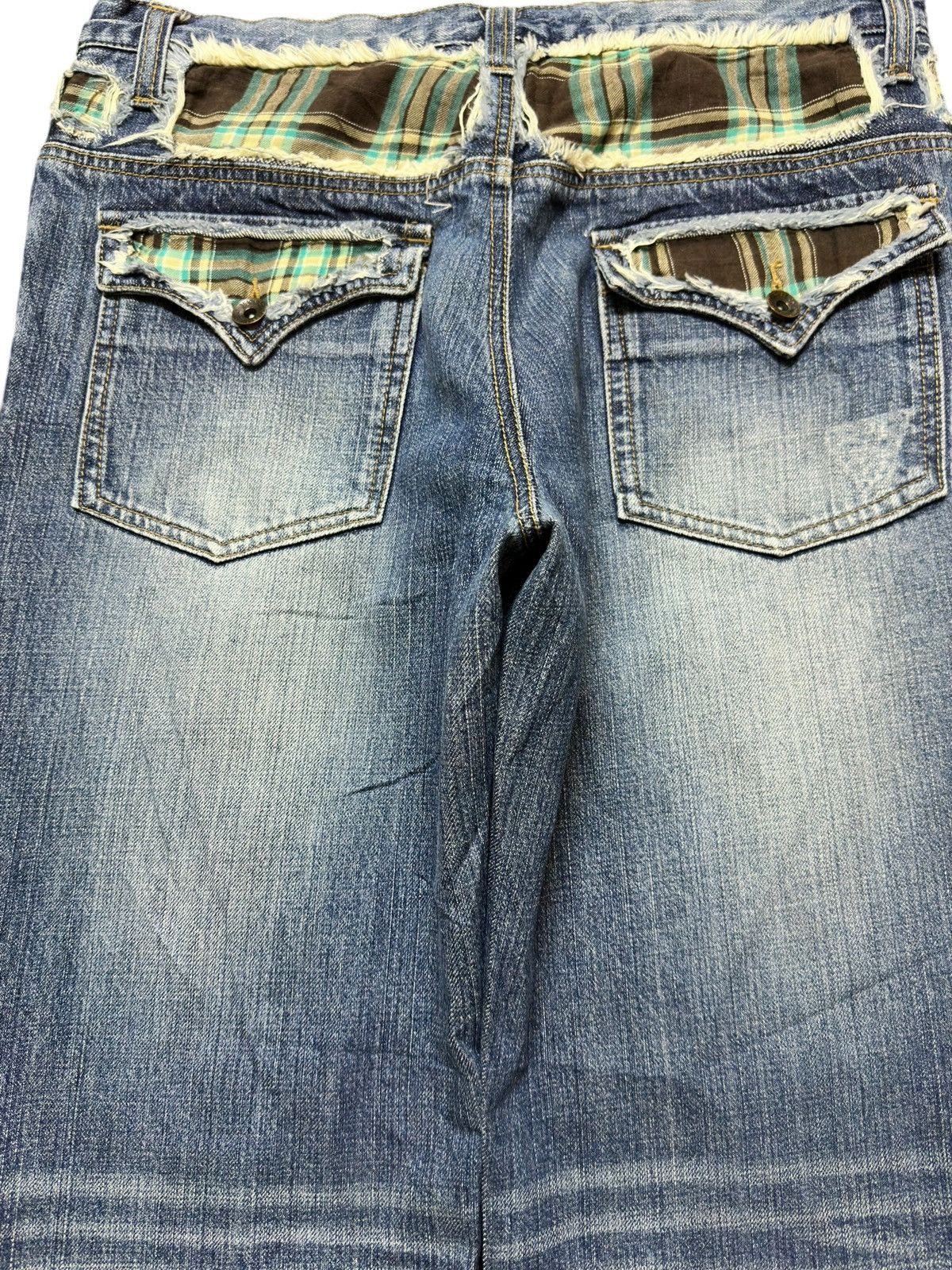 Life's a Beach Vintage Beach Sound Sashiko Patchwork Denim Size US 32 / EU 48 - 5 Thumbnail