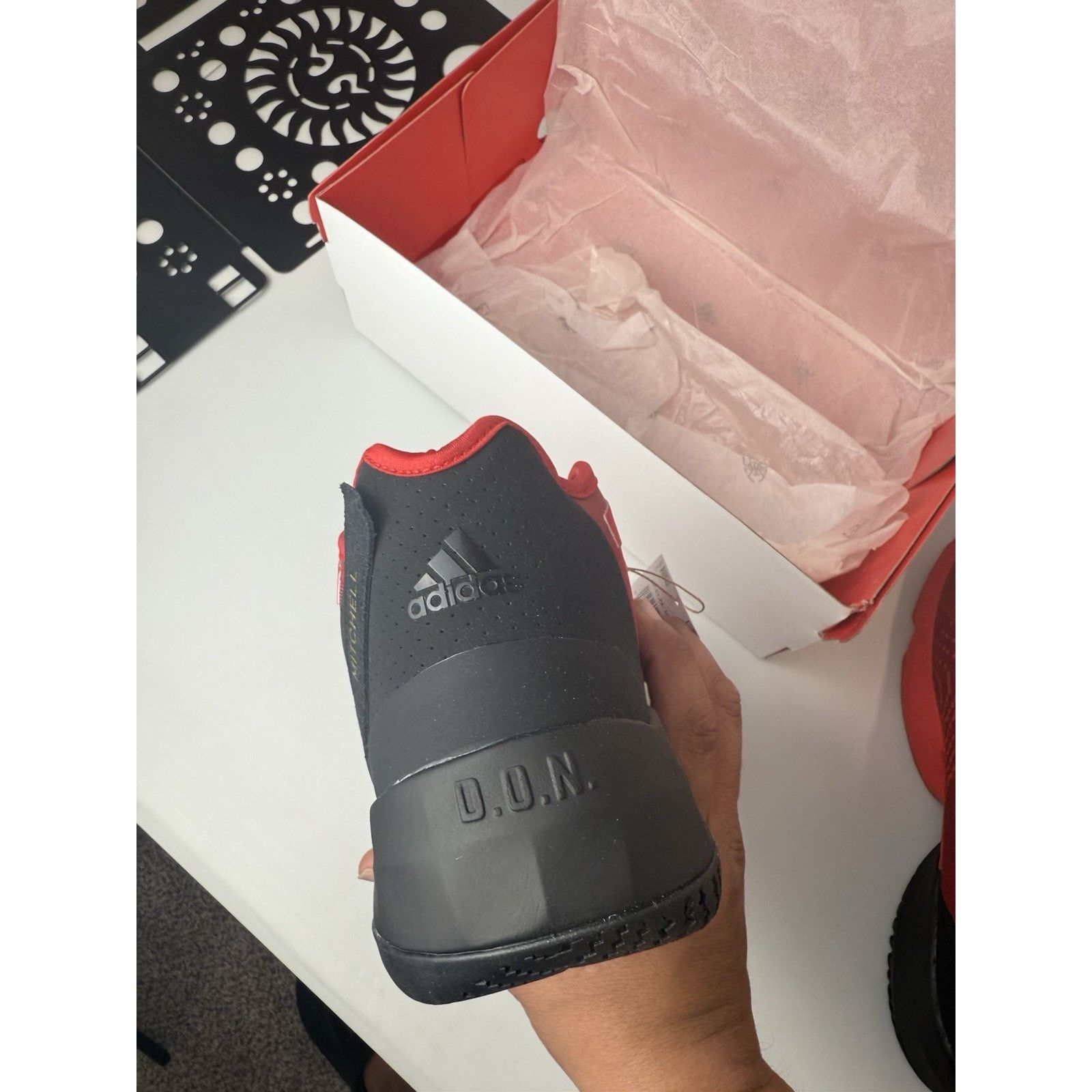 Adidas Red/Black Adidas D.O.N . Issue 4 Size US 12 / EU 45 - 5 Thumbnail