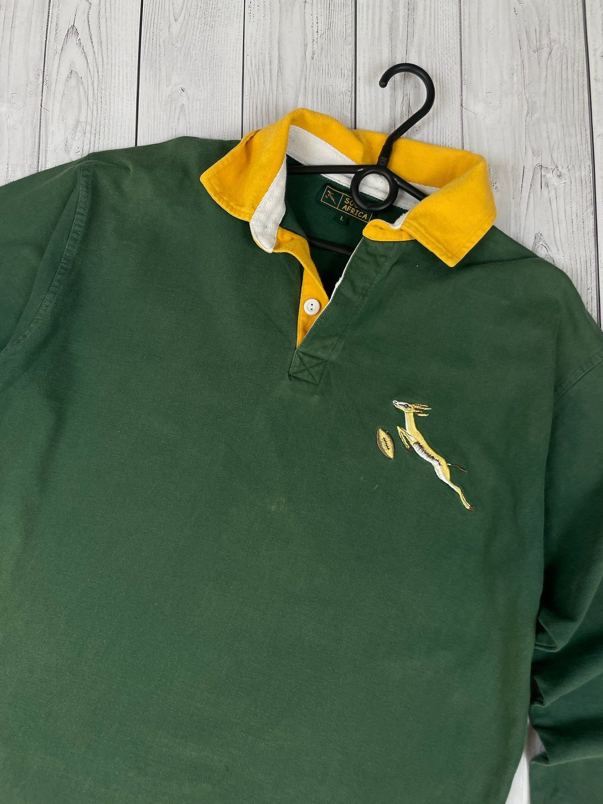 Other Vintage Rugby South Africa jersey green long sleeve Size US L / EU 52-54 / 3 - 2 Thumbnail