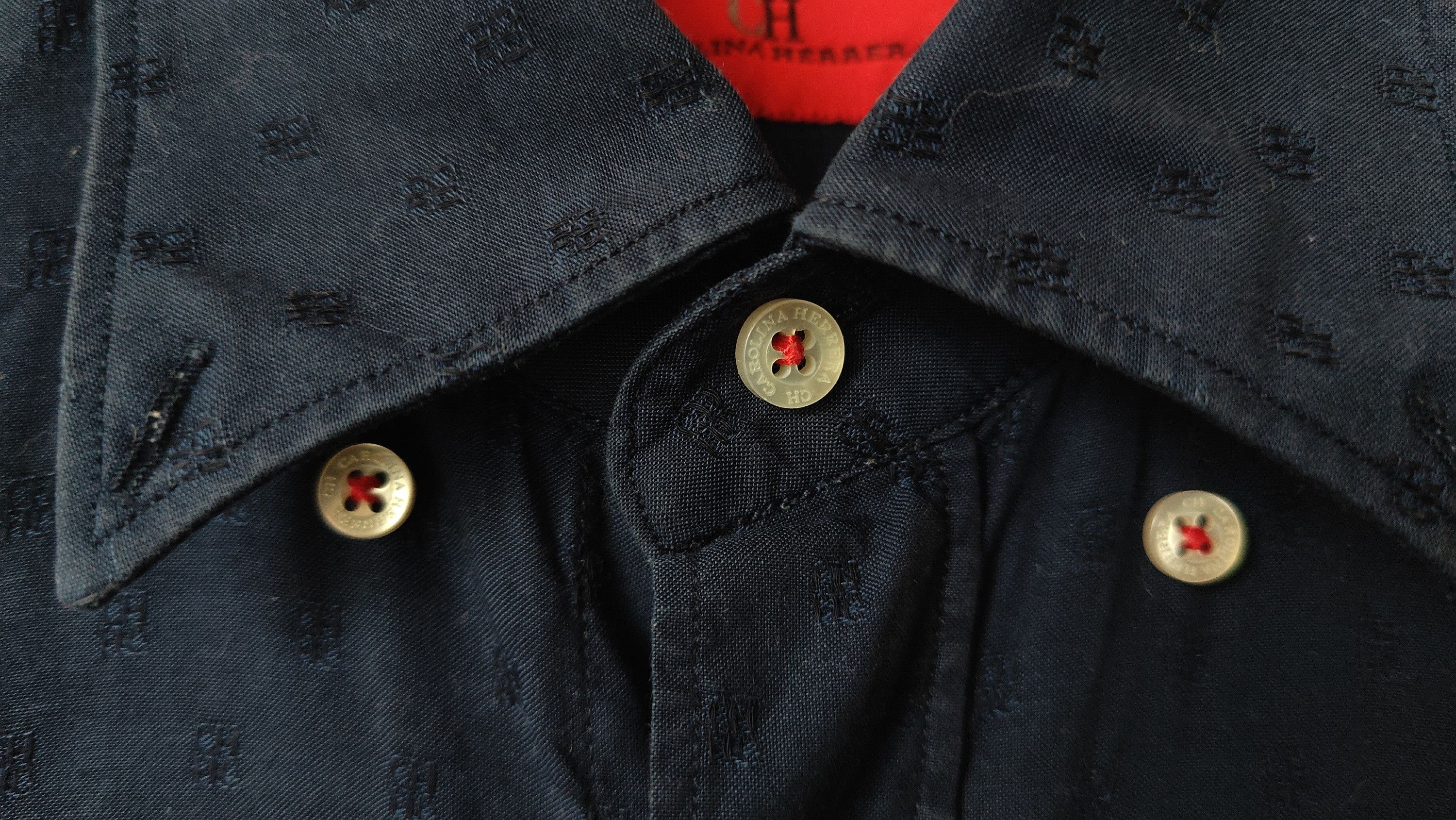 Carolina Herrera Carolina Herrera Full Monogram Navy Shirt Size US L / EU 52-54 / 3 - 5 Thumbnail
