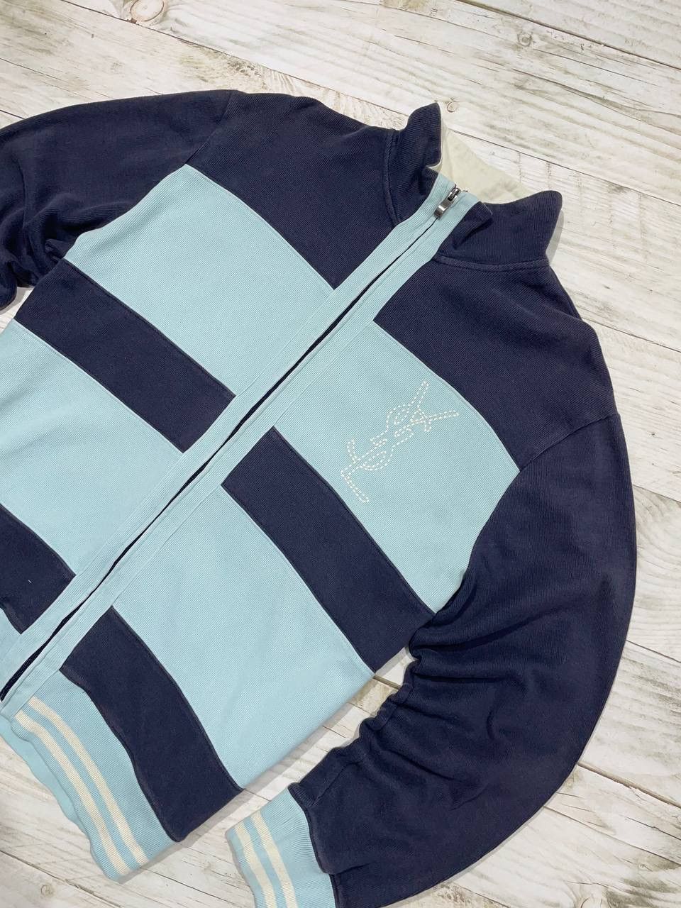 Yves Saint Laurent Yves Saint Laurent Sweatshirt Zip Up Jacket YSL 90s Big Logo Size US XL / EU 56 / 4 - 2 Thumbnail