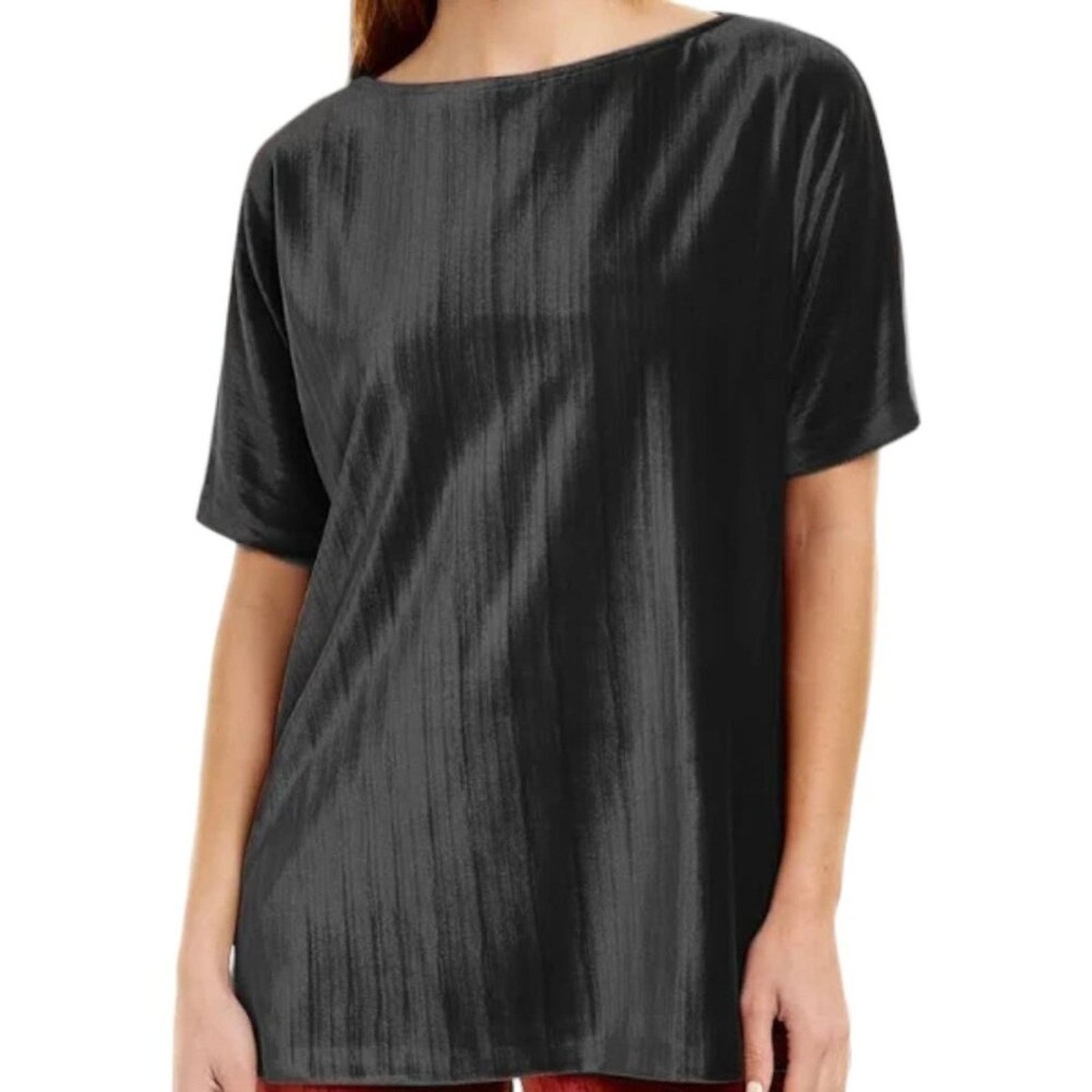 St. John St John Crushed Velvet Top Black Size Medium NWOT $695 MSRP Size M / US 6-8 / IT 42-44 - 1 Thumbnail