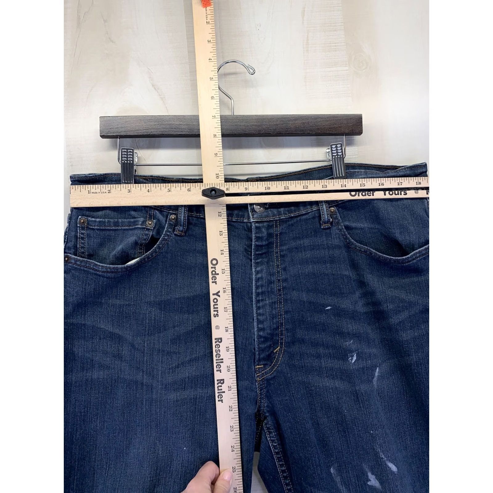 Levi's Levi’s 541 Jeans Distressed Denim Cotton Blend 38x29 5-Pocket Regular Mens Blue Vintage No XS? Size US 38 / EU 54 - 2 Thumbnail
