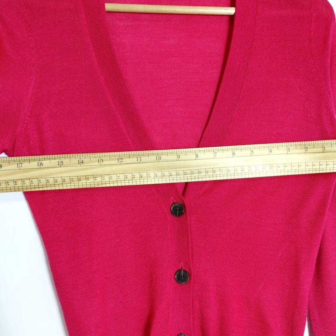 Loft LOFT Pink Cardigan Sweater Solid Knit Wool Blend Women XS Size Cardigan Long Sleeve V-Neck Buttoned Lightweight Casual Spring Fall Size XS / US 0-2 / IT 36-38 - 5 Thumbnail