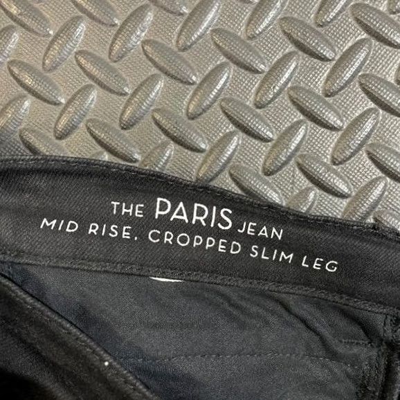 Vintage MIH Jeans Paris Women's Black Slim Leg Mid Rise Cropped Size 30 Stretch Size 30" / US 8 / IT 44 - 4 Thumbnail