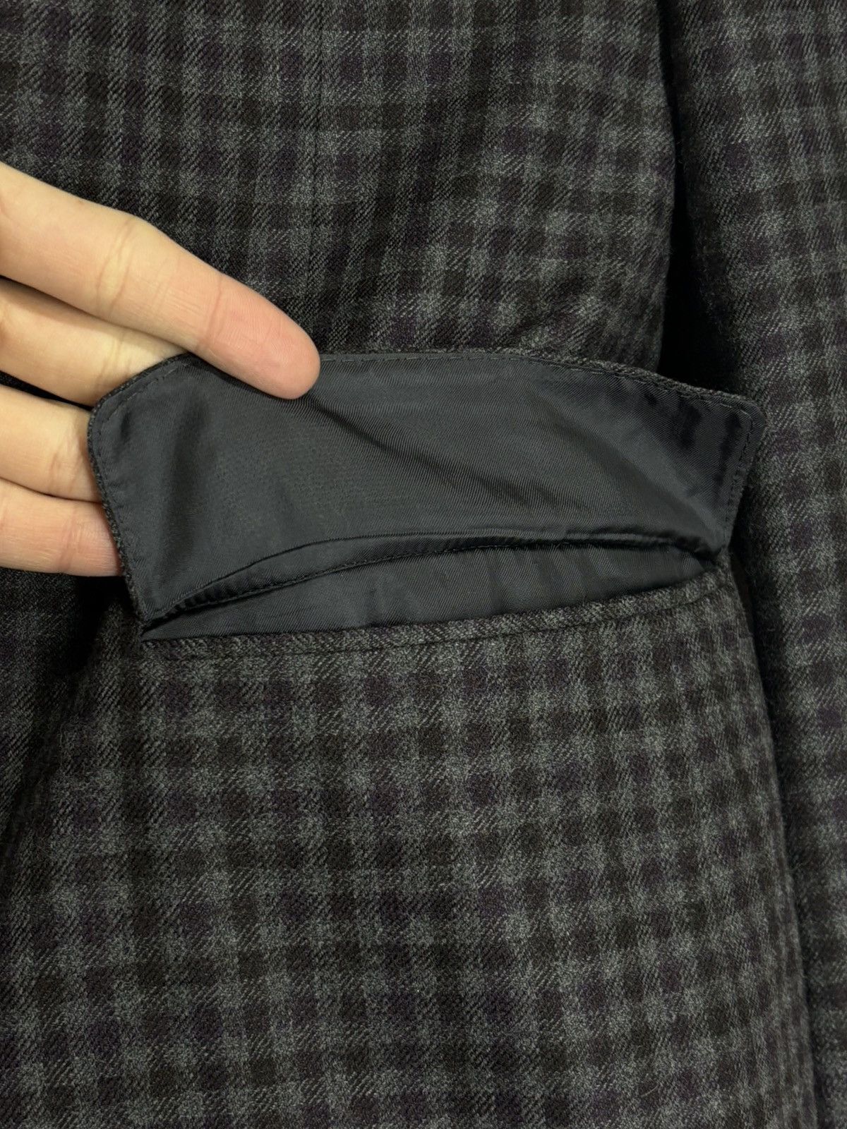 Canali Canali Wool Checkered 2 Button Blazer Jacket Size 54R - 18 Thumbnail