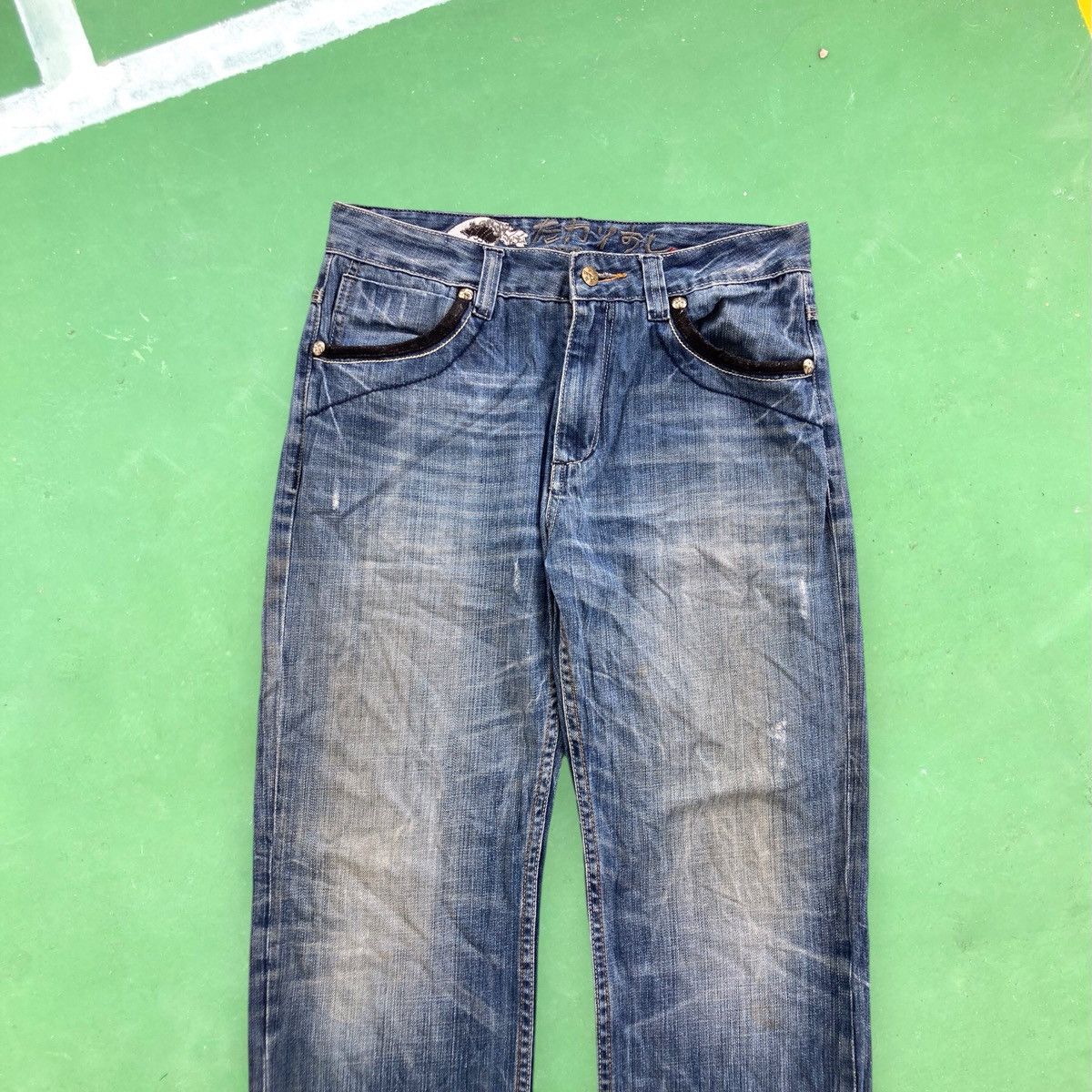 Japanese Brand Big Train Japan Embroidery Pocket Faded Denim Pants Size US 32 / EU 48 - 9 Thumbnail