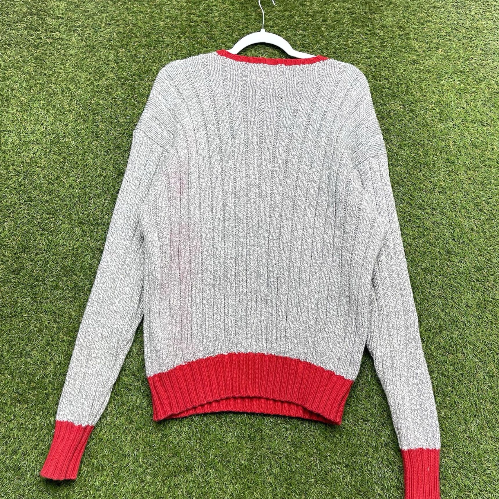 Polo Ralph Lauren VINTAGE Polo Ralph Lauren Sweater Mens L Cable-Knit Crew Neck Gray Cotton Pullover 90s Mens Size US L / EU 52-54 / 3 - 2 Thumbnail