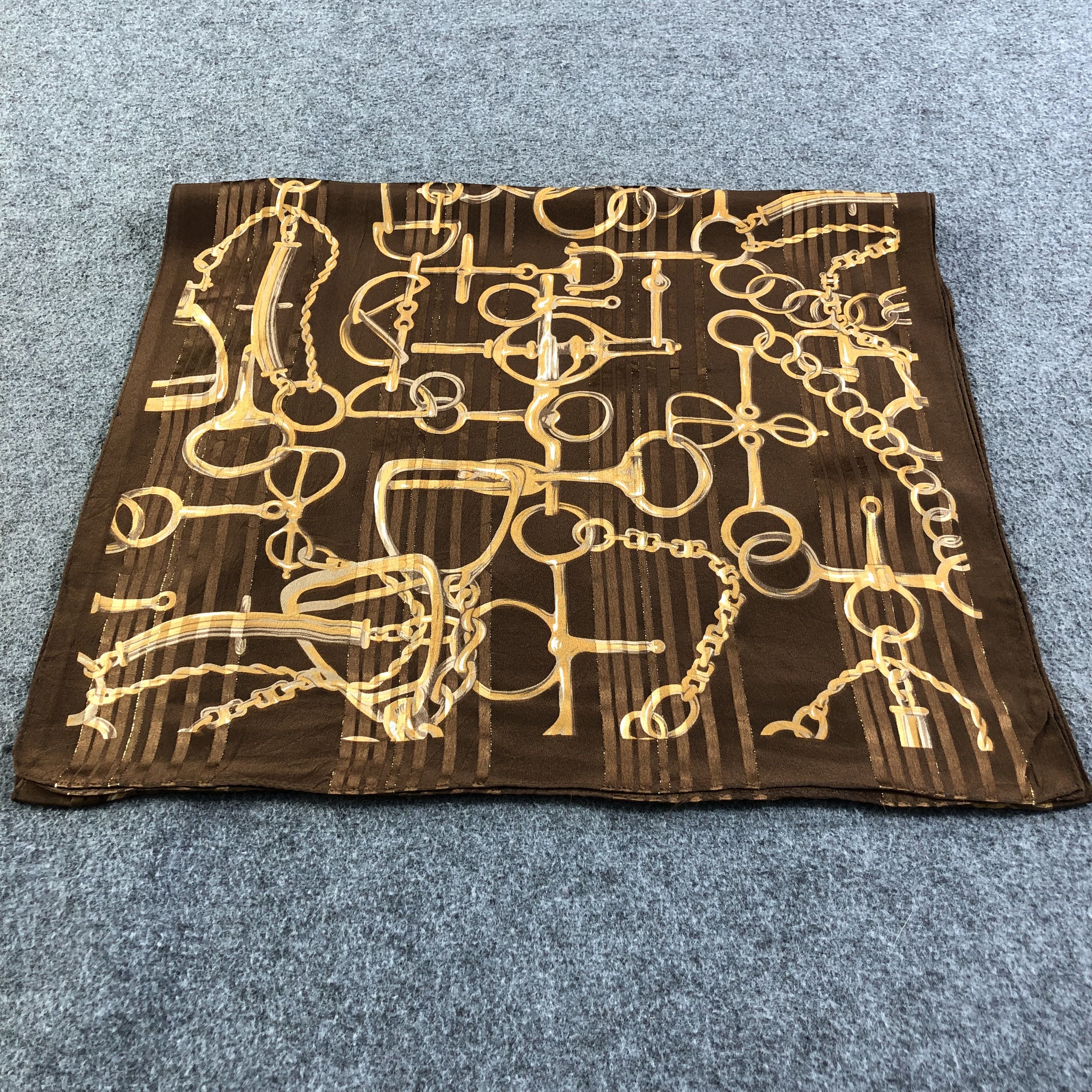 Vintage Nolley's Luxury Silk Stole Silk Scarf M543 Size ONE SIZE - 1 Thumbnail