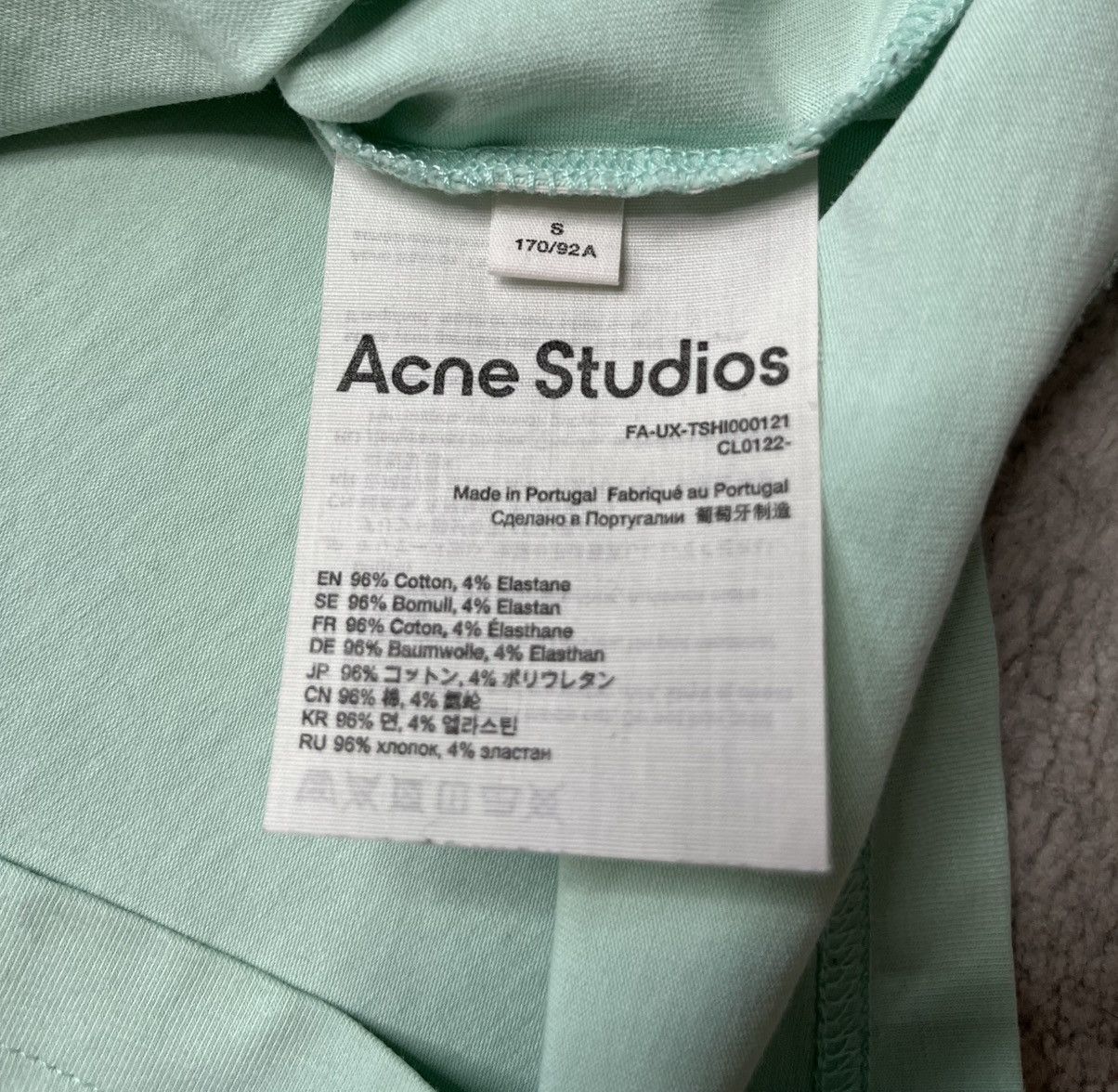 Acne Studios Vintage Mint Tshirt Tee Basic Acne Studios Logo Box Size US L / EU 52-54 / 3 - 6 Thumbnail
